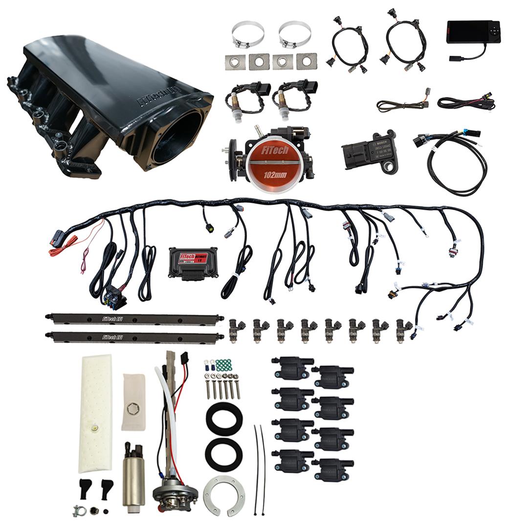 FiTech Ultimate LS 750 HP EFI Short LS3 Port Intake Fuel Injection Master Kits 78713 System With Kit