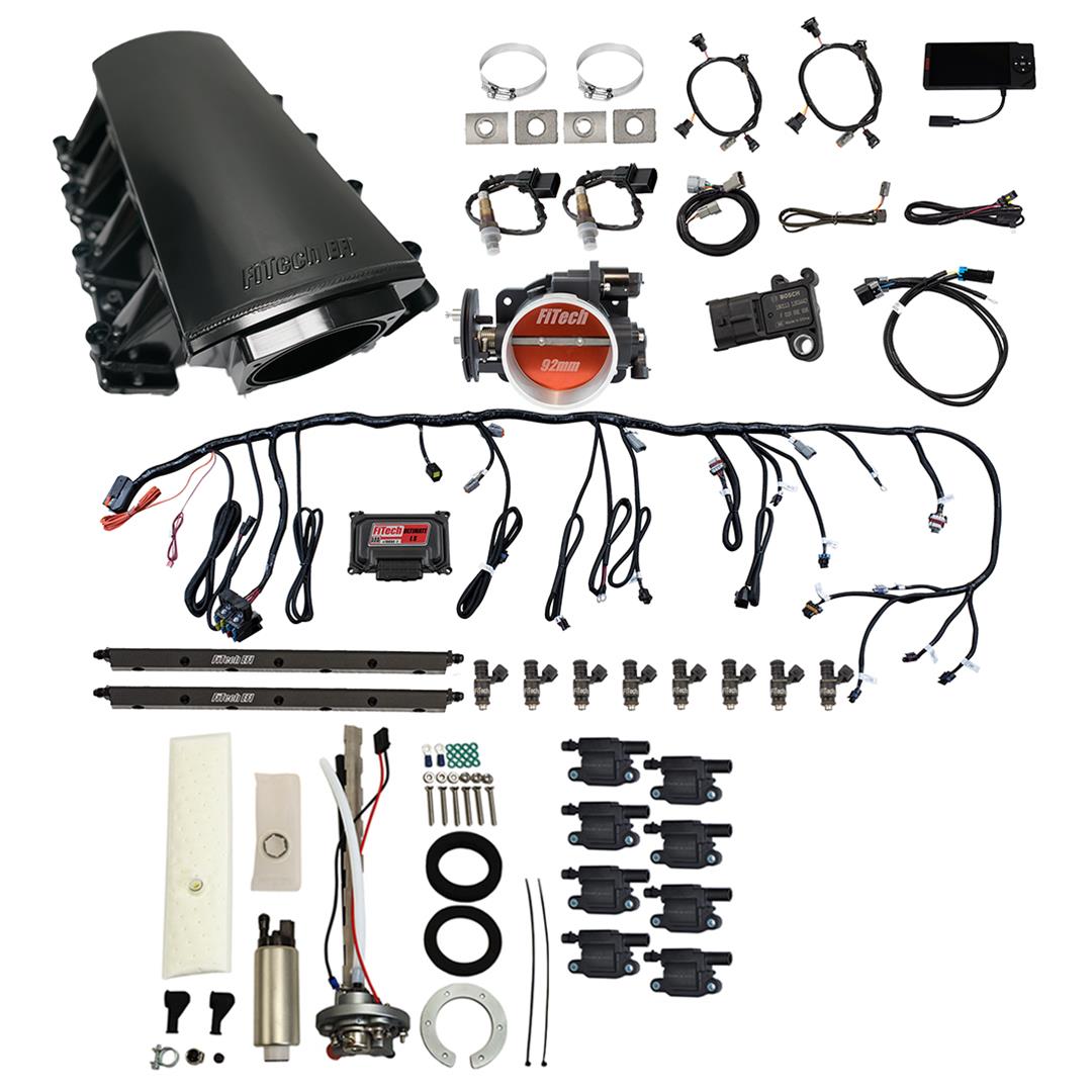 FiTech Ultimate LS 500 HP EFI Short LS7 Port Intake Fuel Injection Master Kits 78716 System With Kit