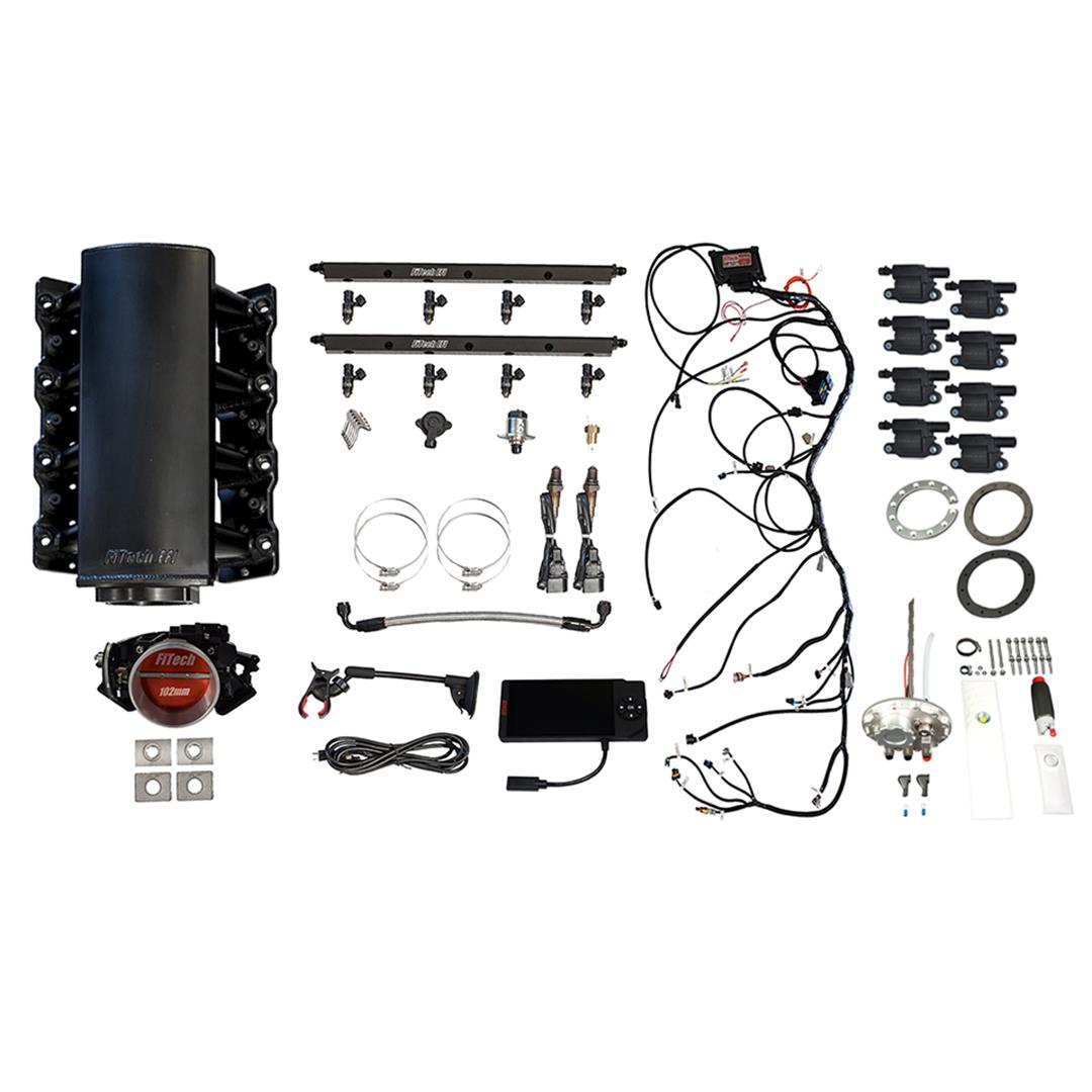 FiTech Ultimate LS 750 HP EFI Short Cathedral Intake Fuel Injection Master Kits 78803 System With Kit