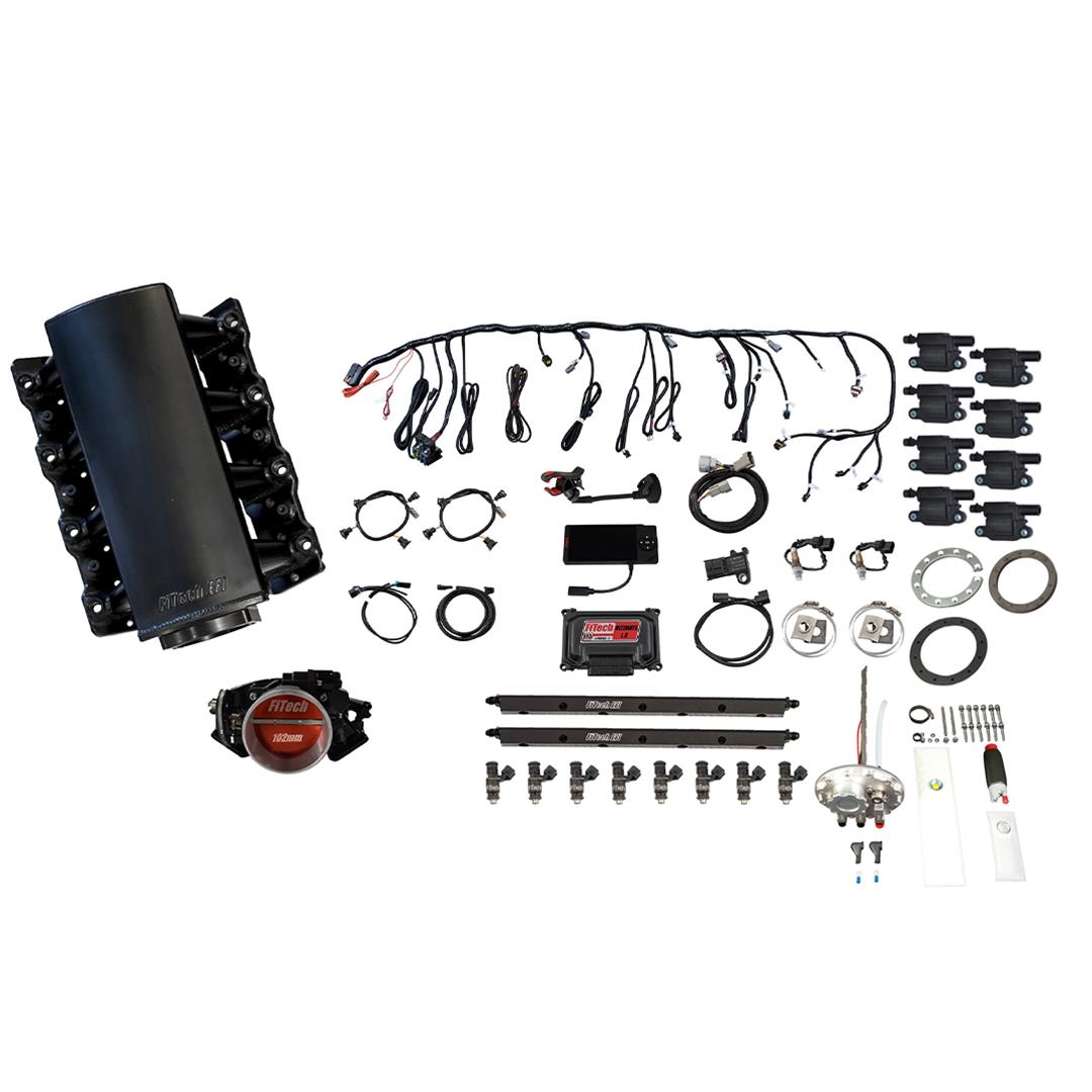 FiTech Ultimate LS 750 HP EFI Short Cathedral Intake Fuel Injection Master Kits 78804 System With Kit