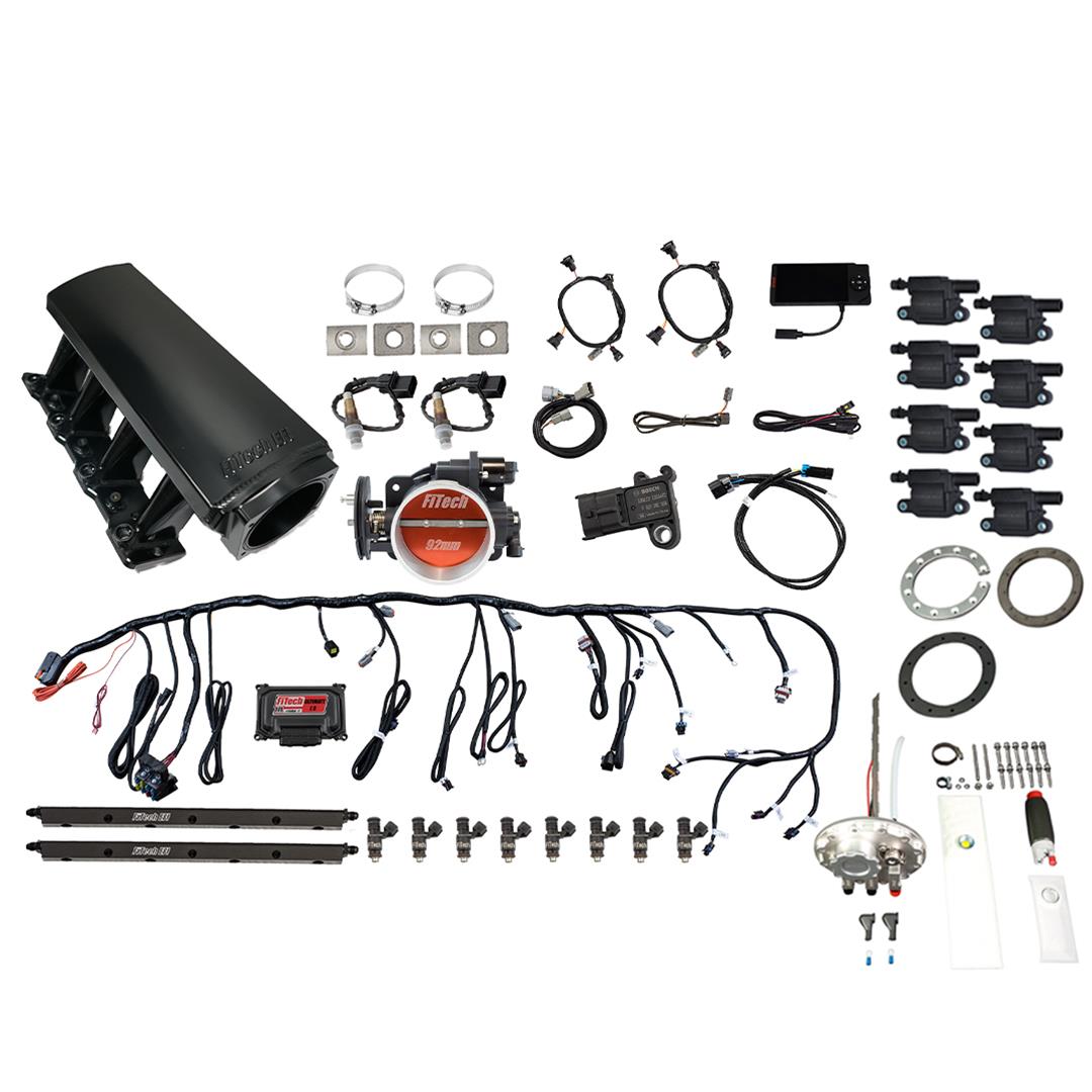 FiTech Ultimate LS 500 HP EFI Long Runner Cathedral Intake Fuel Injection Master Kits 78807 System With Kit
