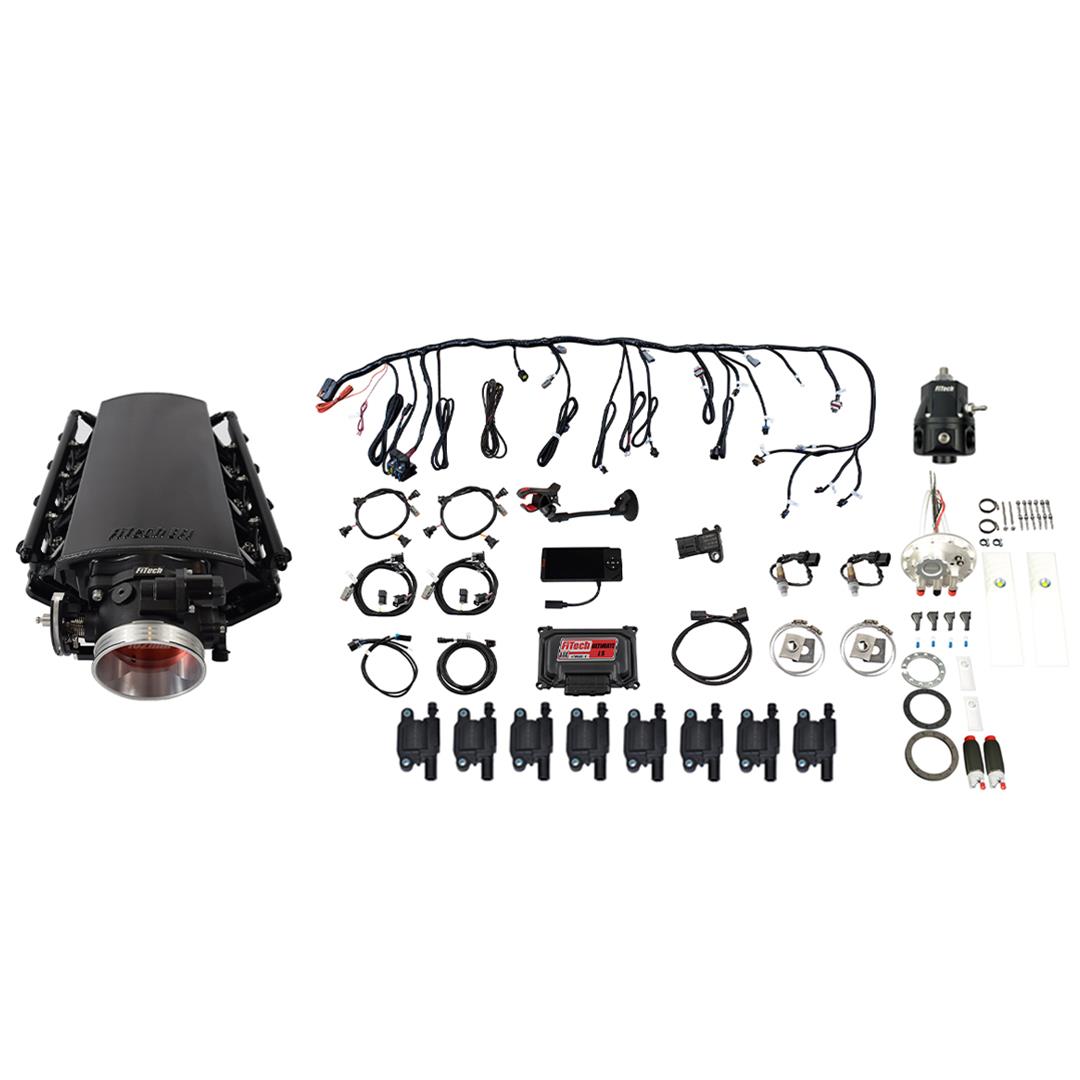 FiTech Ultimate LS 1,000 HP EFI Short Cathedral Intake Fuel Injection Master Kits 78930 1000 System With Kit