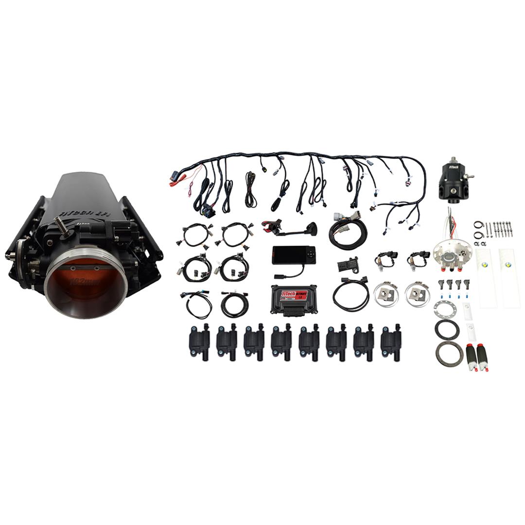 FiTech Ultimate LS 1,000 HP EFI Long Runner Cathedral Intake Fuel Injection Master Kits 78933 1000 System With Kit