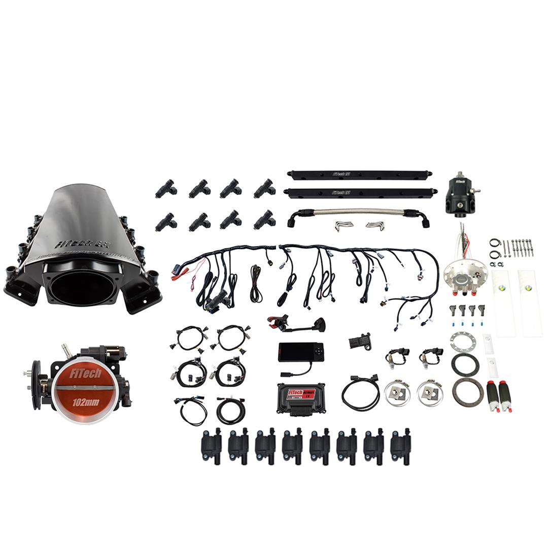 FiTech Ultimate LS 1,000 HP EFI Short LS7 Port Intake Fuel Injection Master Kits 78936 1000 System With Kit