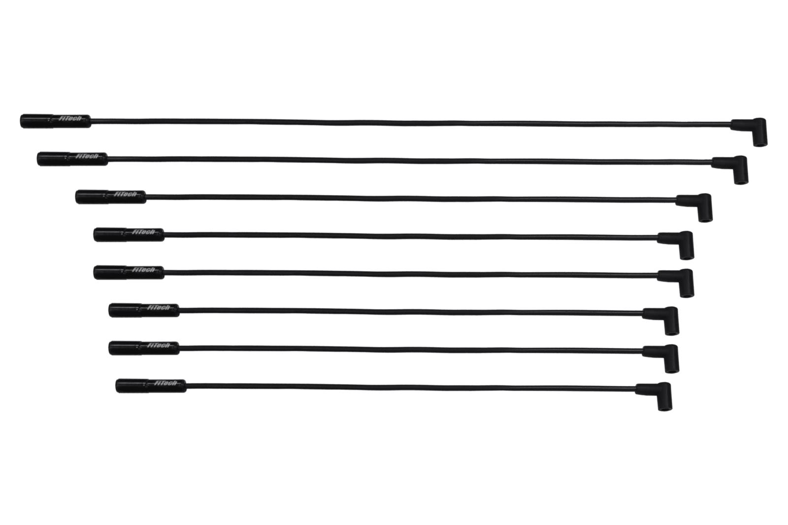 FiTech Go-Spark Ceramic Spark Plug Wire Sets 90016 Wires, Go-Spark, Pre-Made, Ceramic, Black, 8mm, Spiral Core, 180 Degree Boots, Over Valve Cover, HEI, Chevy, Small Block, Set thumbnail 2