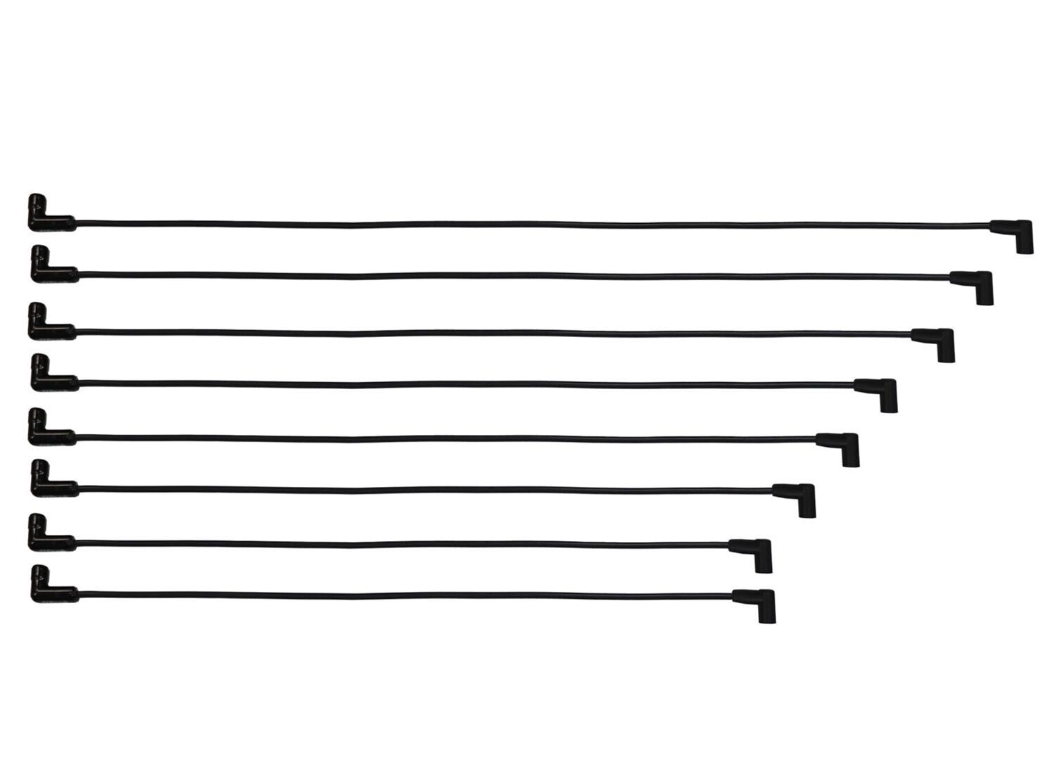FiTech Go-Spark Ceramic Spark Plug Wire Sets 90019 Wires, Go-Spark, Pre-Made, Ceramic, Black, 8mm, Spiral Core, 90 Degree Boots, Under Header, HEI, Chevy, Big Block, Set thumbnail 3