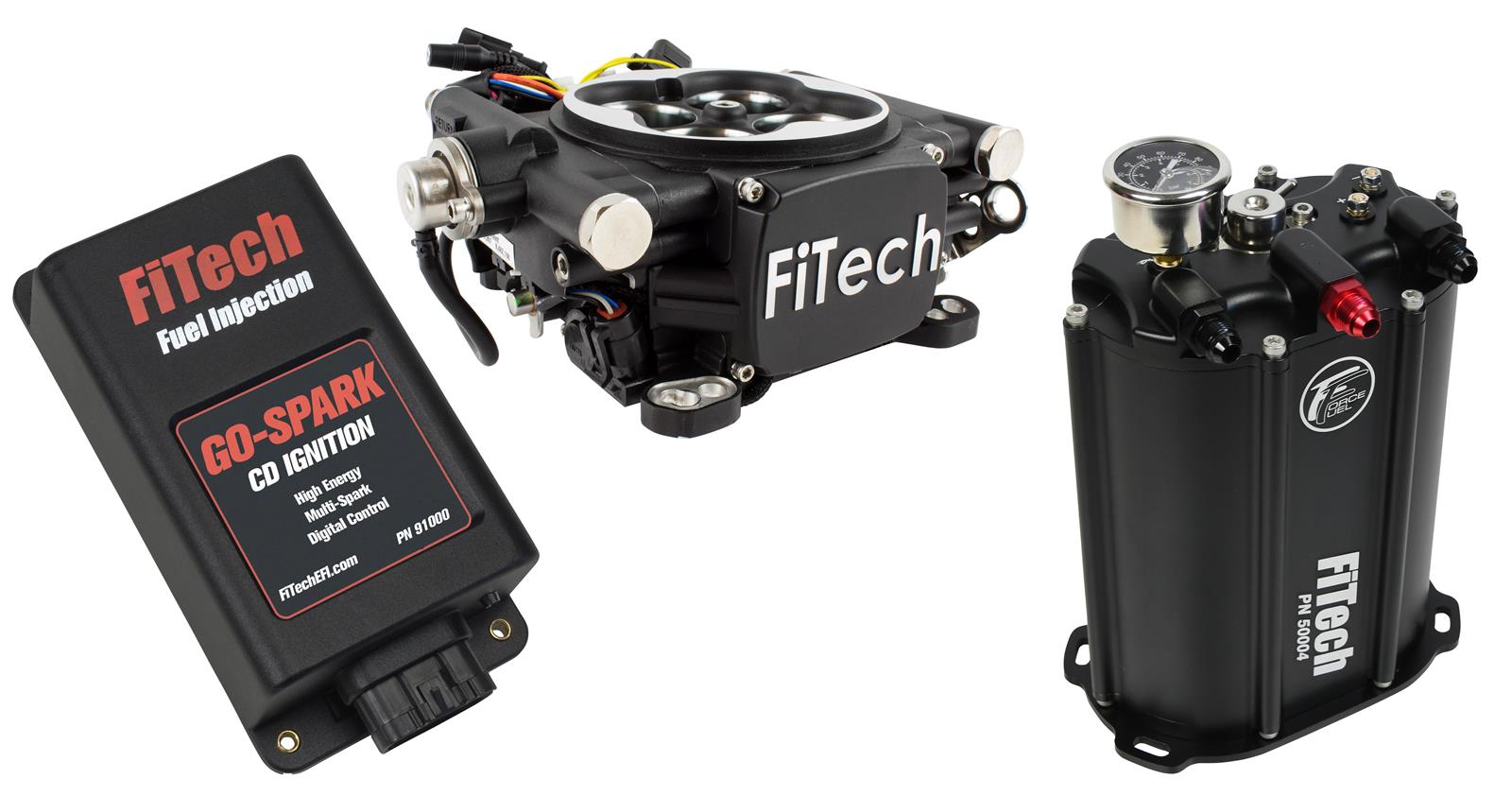 FiTech Fuel Injection 93502 FiTech Go EFI 4 600 HP Fuel Injection Systems with Force Fuel