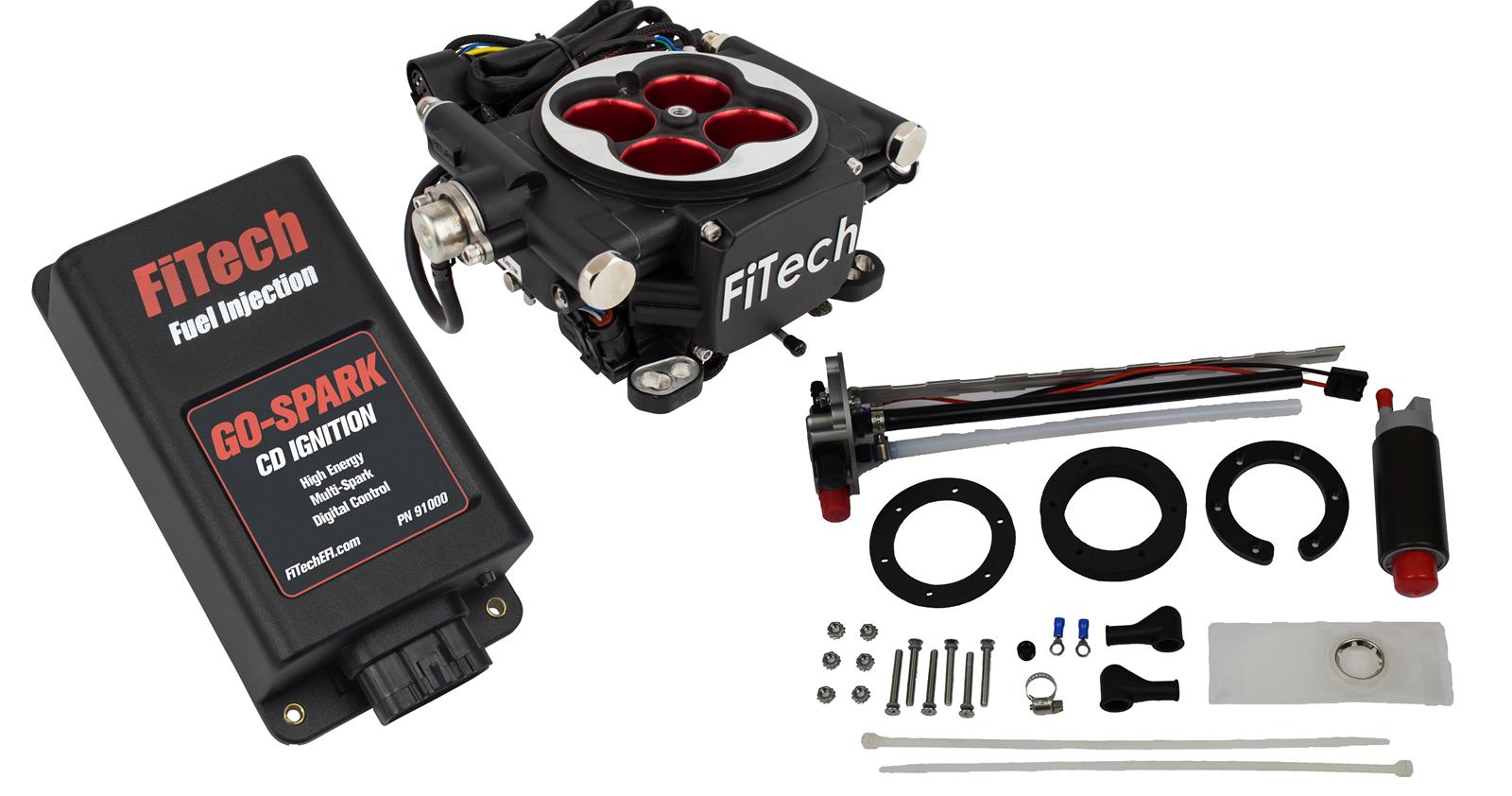 FiTech Fuel Injection 93604 FiTech Go EFI 4 600 HP SelfTuning Fuel Injection Systems with Go