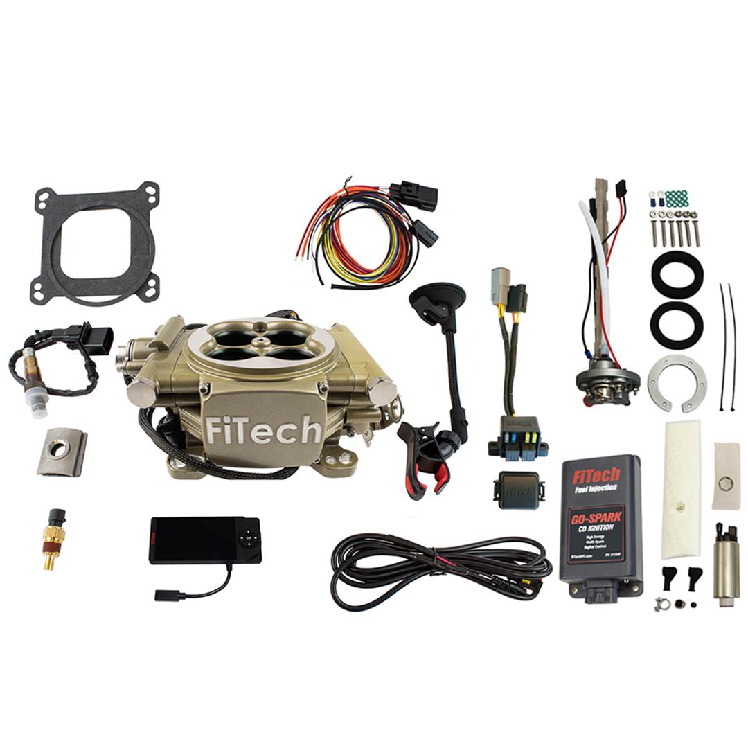 FiTech Easy Street 600 HP EFI System/Go-Spark Fuel Injection Master Kits 96205 Classic Gold System With Kit