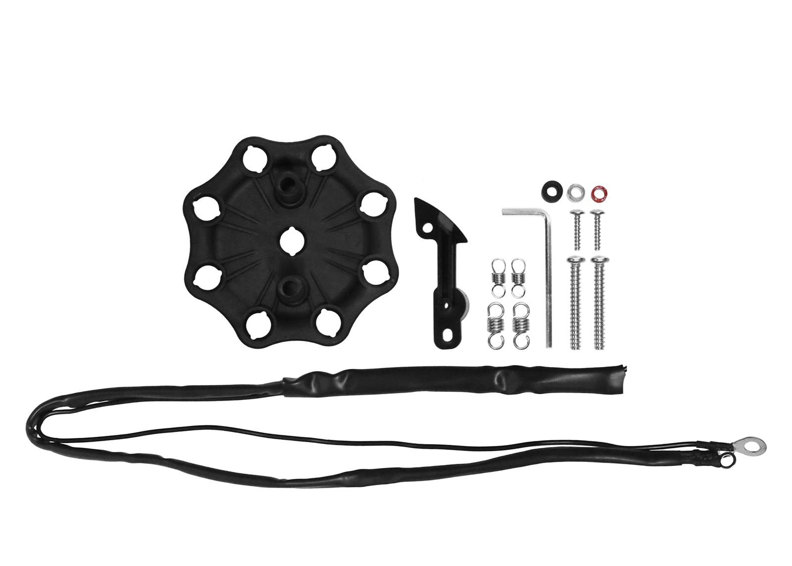 FiTech Go-Spark Ready-To-Run Distributors 99009 Distributors, Go Spark, Ready-to-Run, Aluminum, Small Cap, Male/HEI, Black, Vacuum/Mechanical, Melonized, Chrysler, Dodge, Plymouth, 5.2L, Each