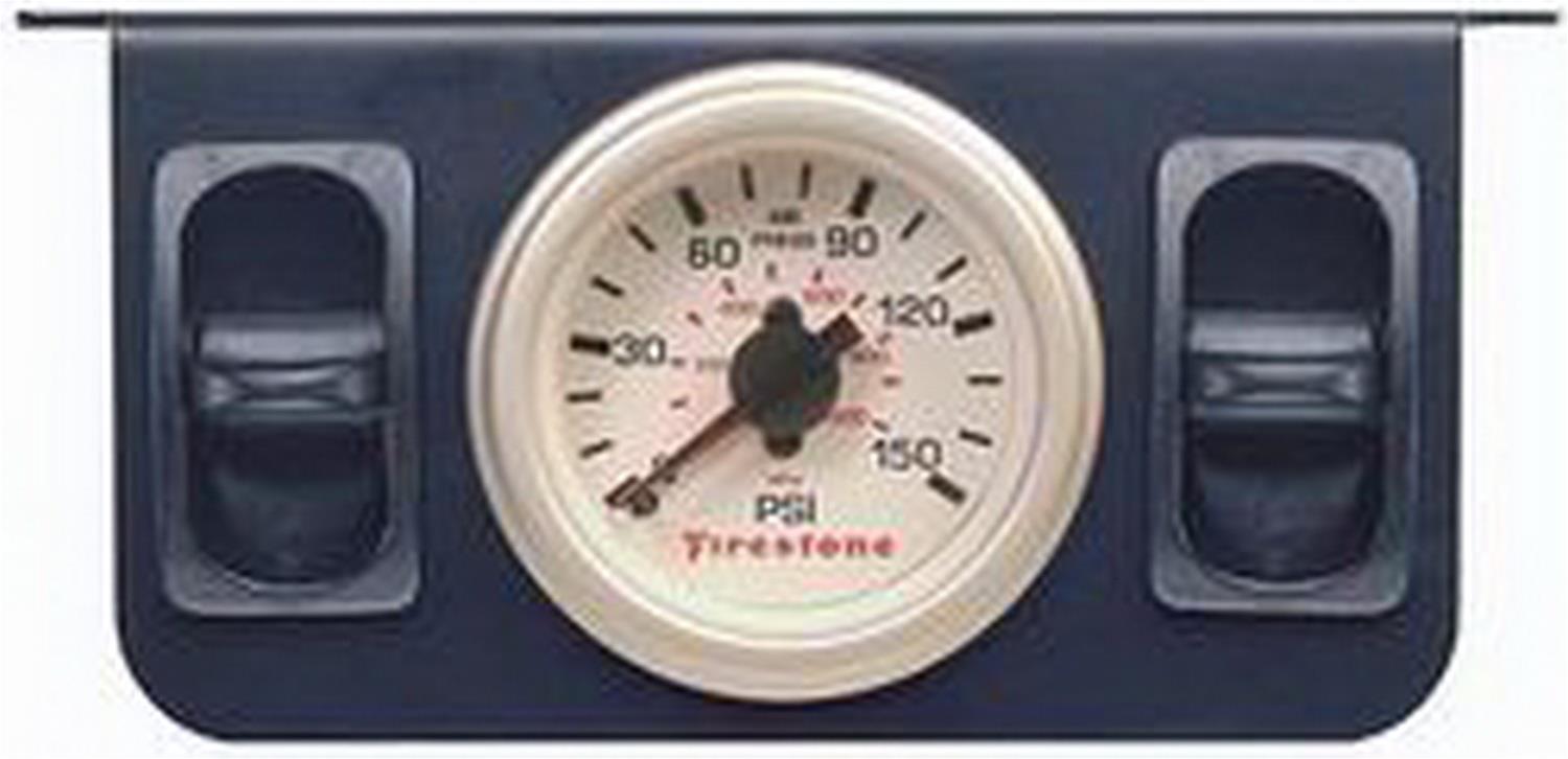Firestone Dual Needle Gauge Control Panels WR17602260 Air Suspension Controllers, Paddle Switch, Electrical, White Face, 60 ft. Air Line, Each