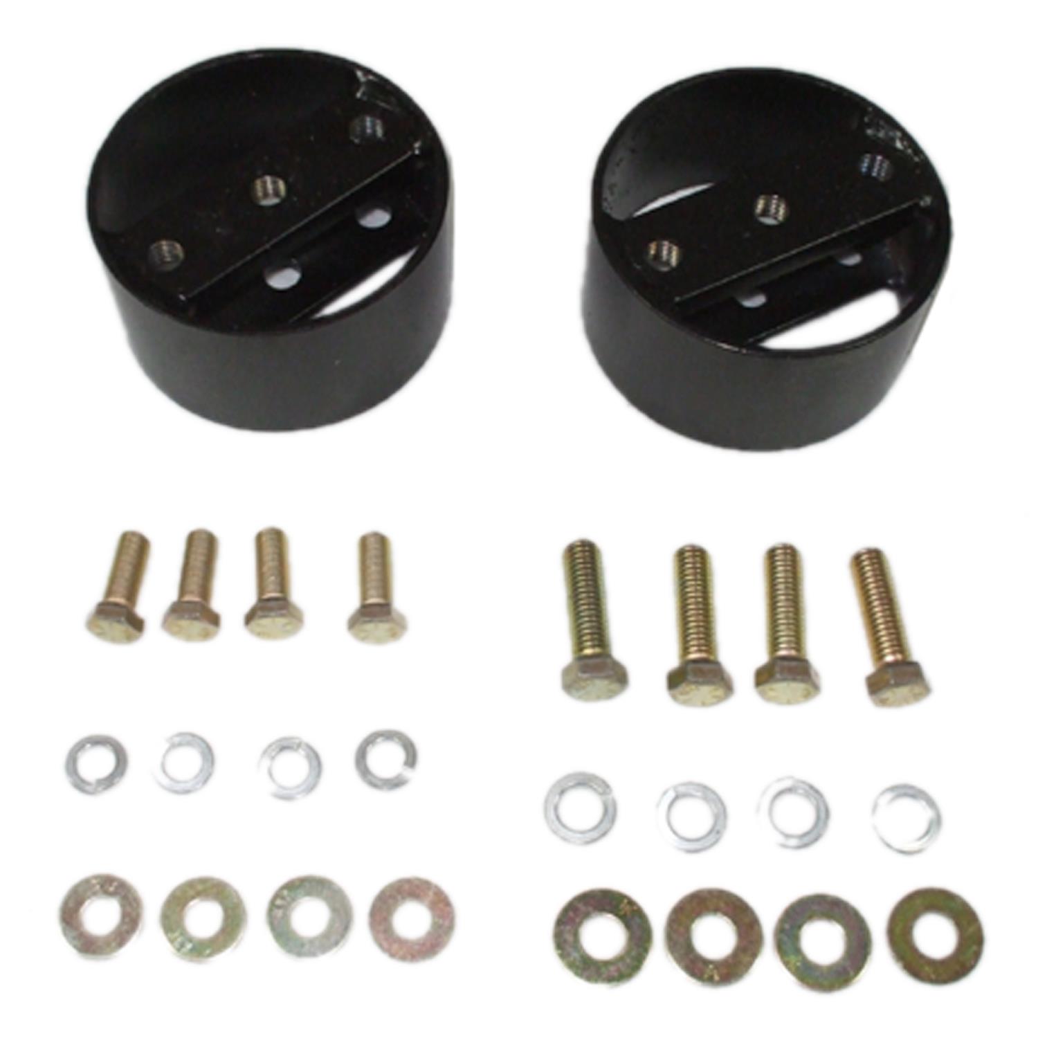 Firestone Air Bag Helper Spring Spacers WR17602373 Spacers, Steel, Natural, 5 in. Height, Axle Mount, Pair