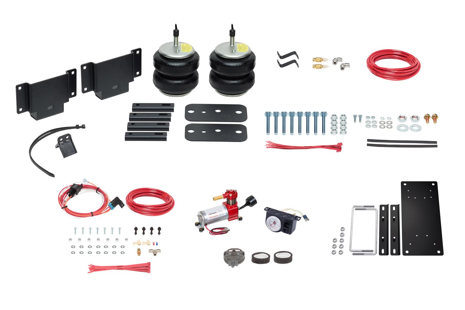 Firestone Ride-Rite Analog All-In-One Kits W217602871 Air Springs, All-In-One, Air Compressor, Gauge, Rear, Toyota, Kit