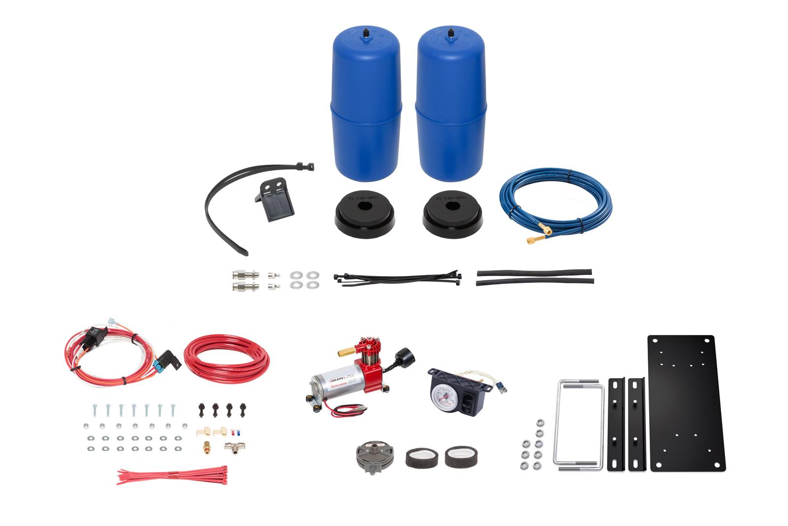 Firestone Ride-Rite Analog All-In-One Kits W217602879 Air Springs, All-In-One, Air Compressor, Gauge, Rear, Ram, Kit