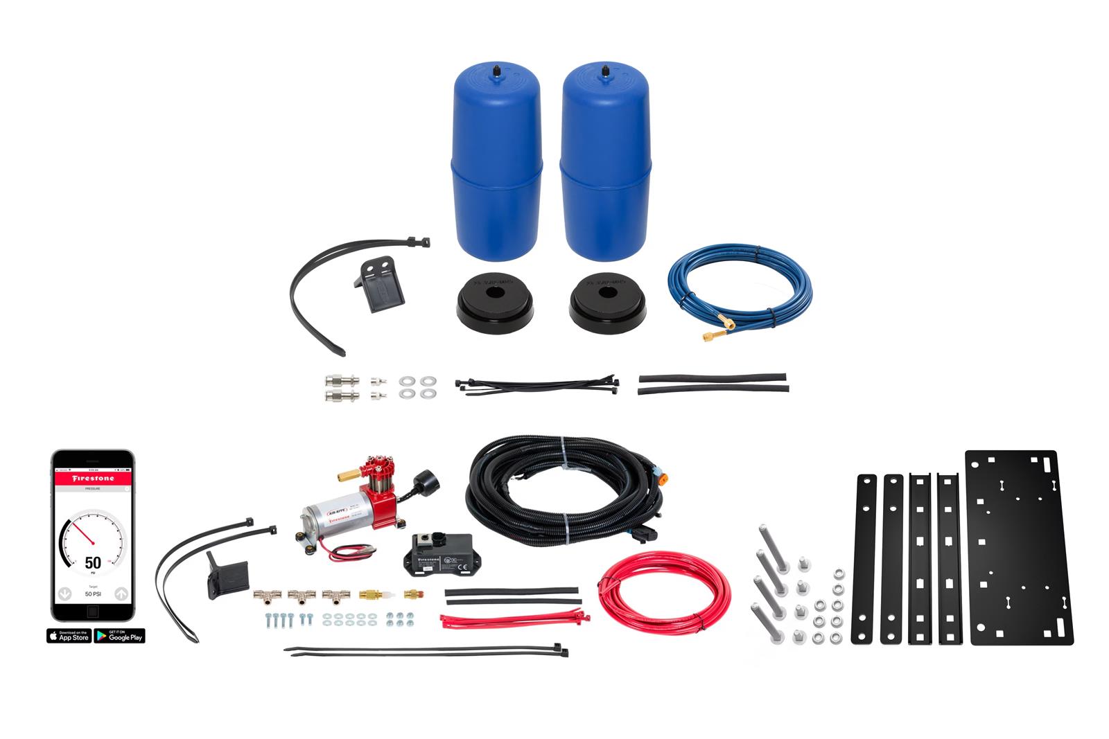 Firestone Ride-Rite F3 Wireless All-In-One Kits W217602880 Air Springs, Analog All-In-One, Air Compressor, Gauge, Rear, Controller, Ram, Kit