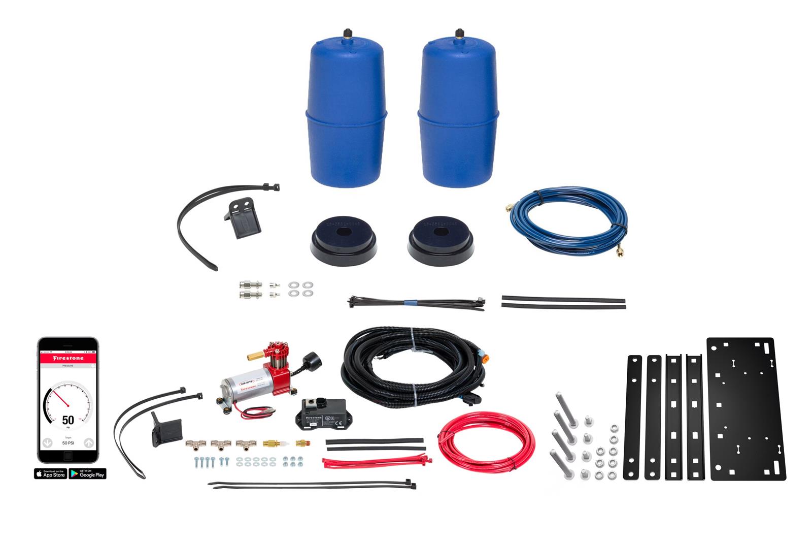 Firestone Ride-Rite F3 Wireless All-In-One Kits for 2011-2018 1500, 2010 RAM 1500 - W217602882 Air Springs, Analog All-In-One, Air Compressor, Gauge, Rear, Controller, Ram, Kit