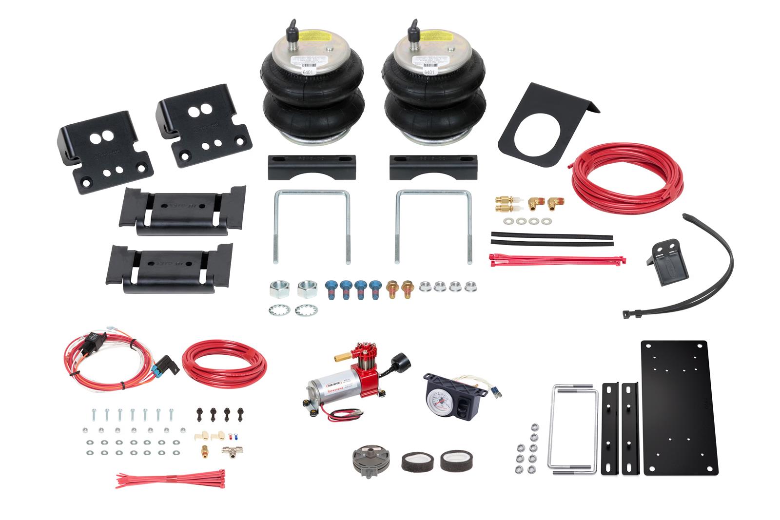Firestone Ride-Rite Analog All-In-One Kits W217602885 Air Springs, All-In-One, Air Compressor, Gauge, Rear, Ram, Kit