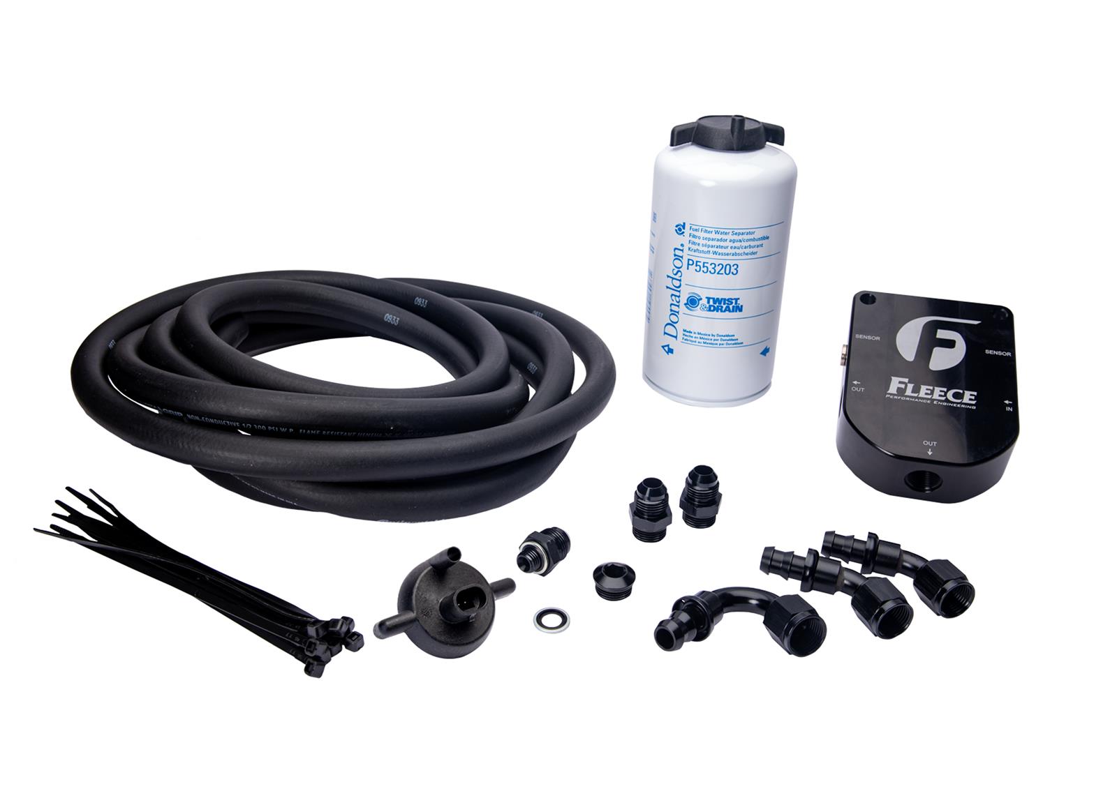 Fleece Performance FPE34780 Fleece Performance Auxiliary Fuel Filter and Line Kits Summit Racing