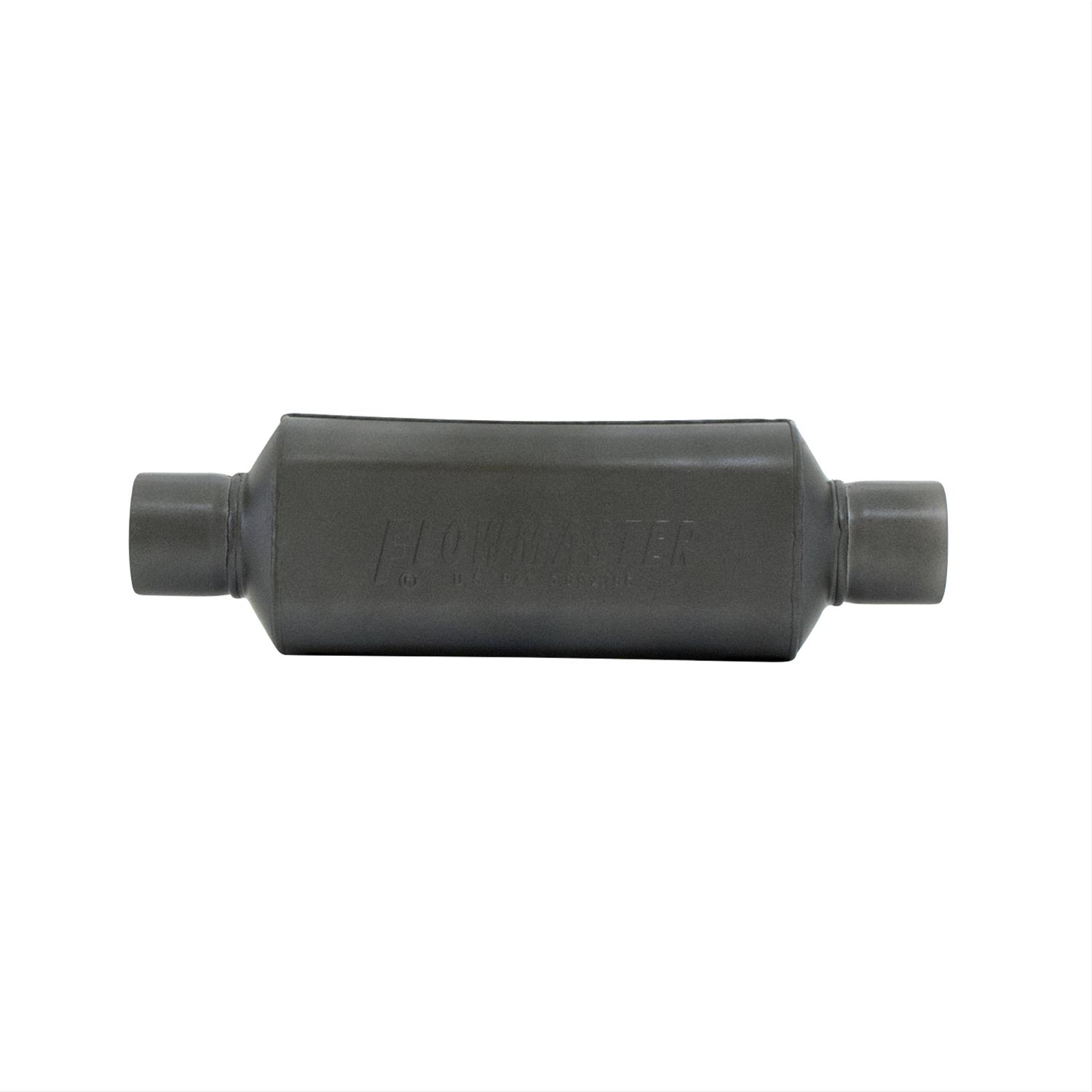 Flowmaster Super HP-2 409 Stainless Steel 2 Inch Muffler 12012409 Muffler, Oval, Steel, Black, in. Center Inlet/Outlet, 18 in. Overall Length, Each thumbnail 2