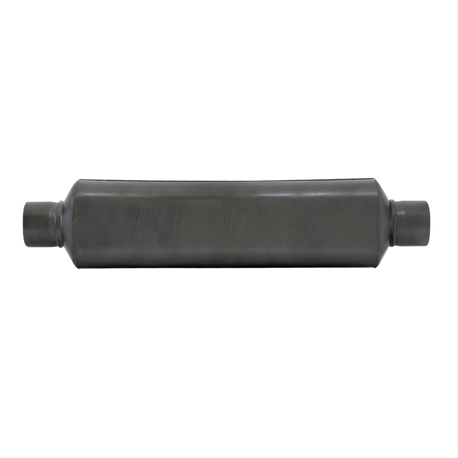 Flowmaster Super HP-2 409 Stainless Steel 2.5 Inch Muffler 12518409 Muffler, 2 1/2 in. Inlet/2 1/2 in. Outlet, Steel, Black, Each thumbnail 2