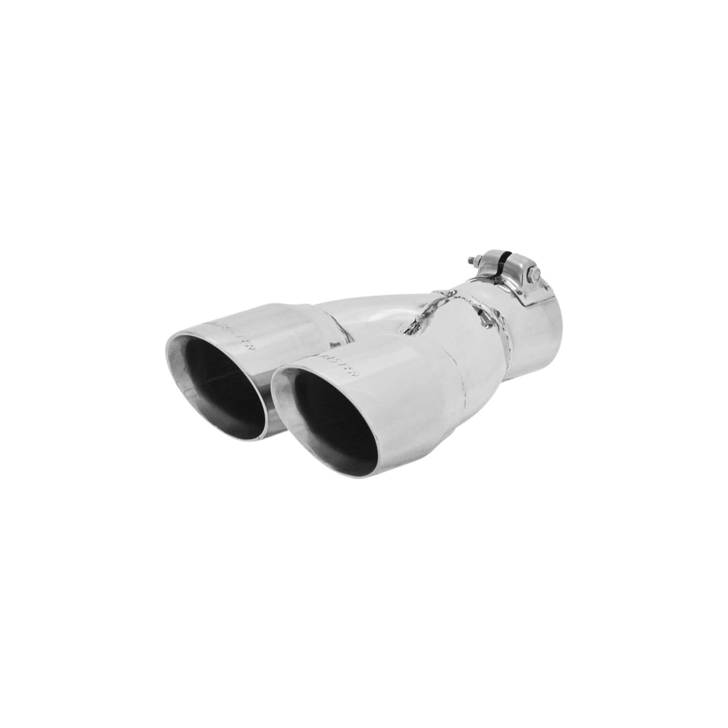 Flowmaster Round, Polished 2.50 Inch Exhaust Tip 15307 Tip, Dual, Clamp-on, Stainless, Polished, 2.5 in. Inlet I.D., 10 in. Length, Each thumbnail 2