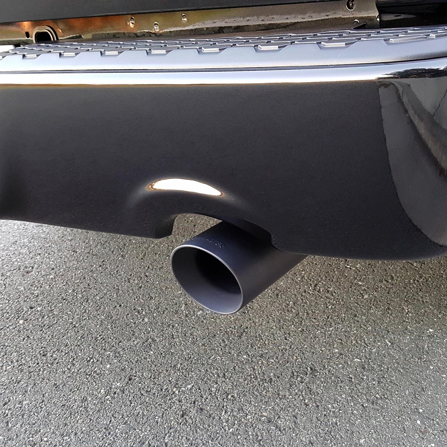 Flowmaster Round, Black 2.50 Inch Exhaust Tip 15356B Tip, Stainless Steel, Ceramic Coated, in. Inlet, 4.00 in. Outlet, Slant, Dodge, Ram, Pair