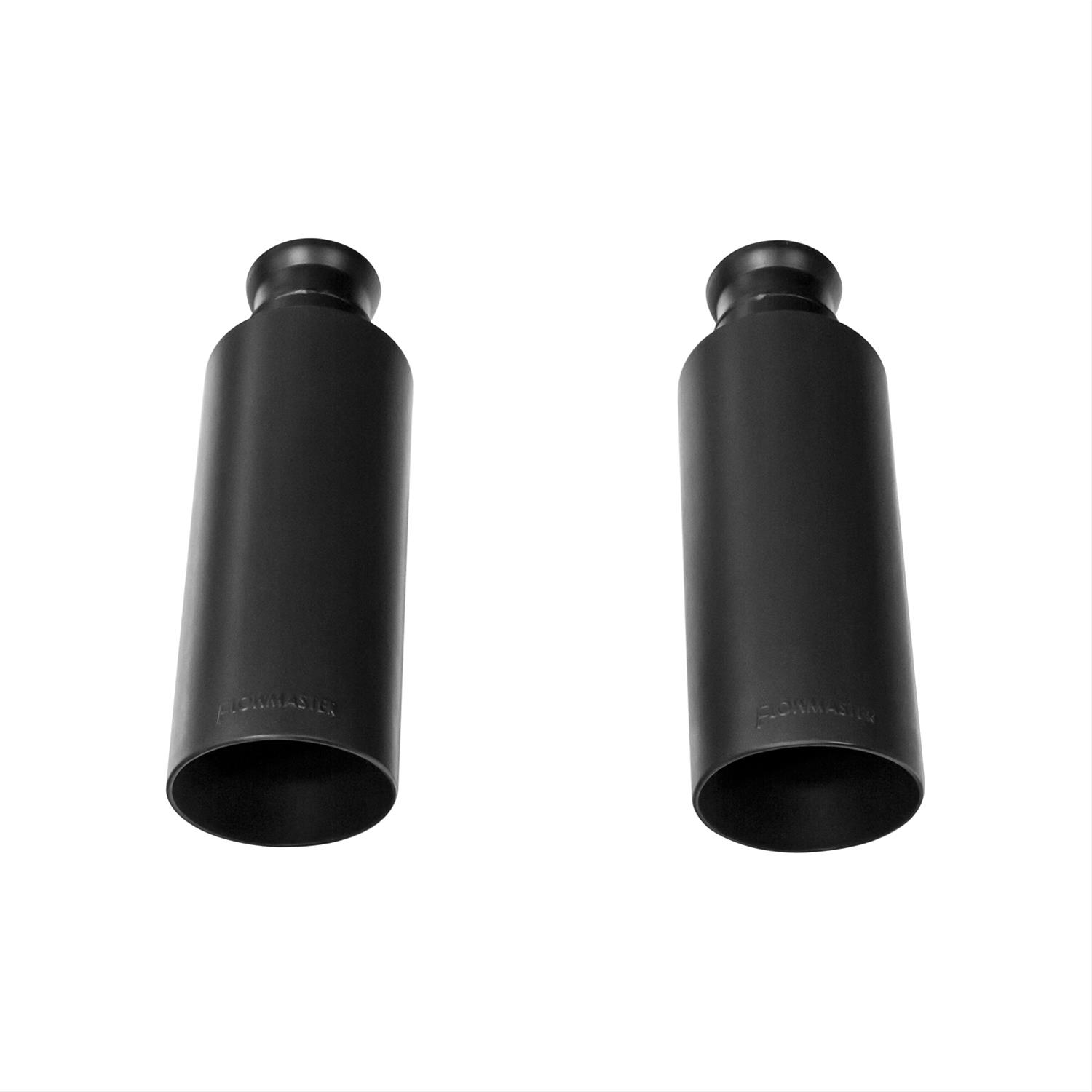 Flowmaster Round, Black 2.50 Inch Exhaust Tip 15356B Tip, Stainless Steel, Ceramic Coated, in. Inlet, 4.00 in. Outlet, Slant, Dodge, Ram, Pair thumbnail 6