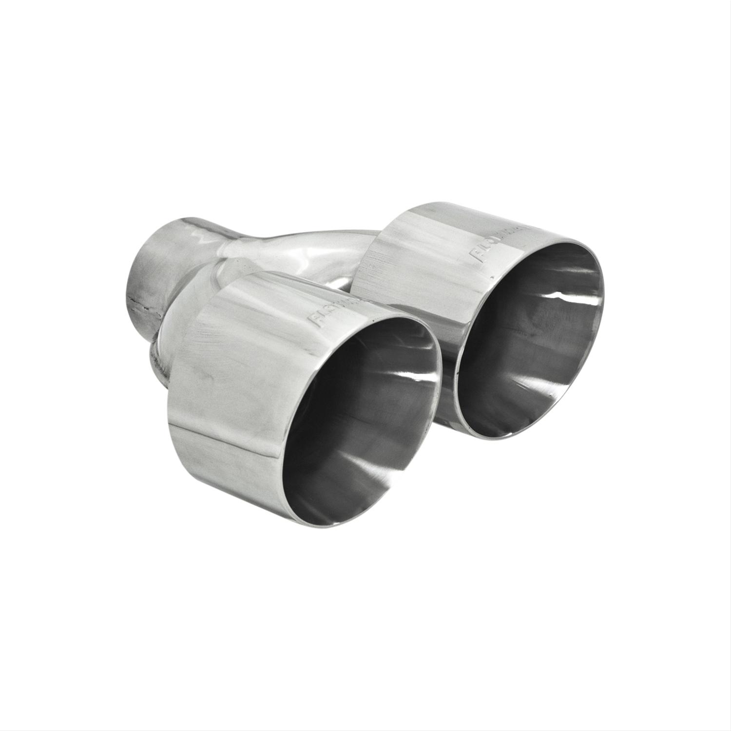 Flowmaster Round, Polished 2.50 Inch Exhaust Tip 15391 Tip, Dual, Weld-on, Stainless, Polished, 2.5 in. Inlet I.D., 10 in. Length, Each thumbnail 2