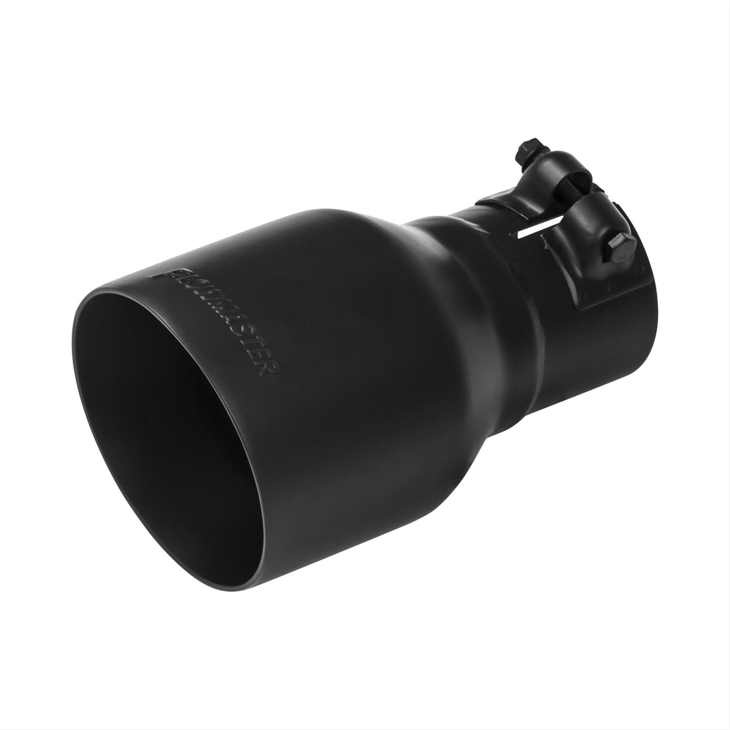 Flowmaster Round, Black 2.50 Inch Exhaust Tip 15396B Tip, Clamp-On, 304 Stainless Steel, Ceramic Coated, in. Inlet, 4.00 in. Outlet, 7.00 in. Length, Universal, Each thumbnail 2