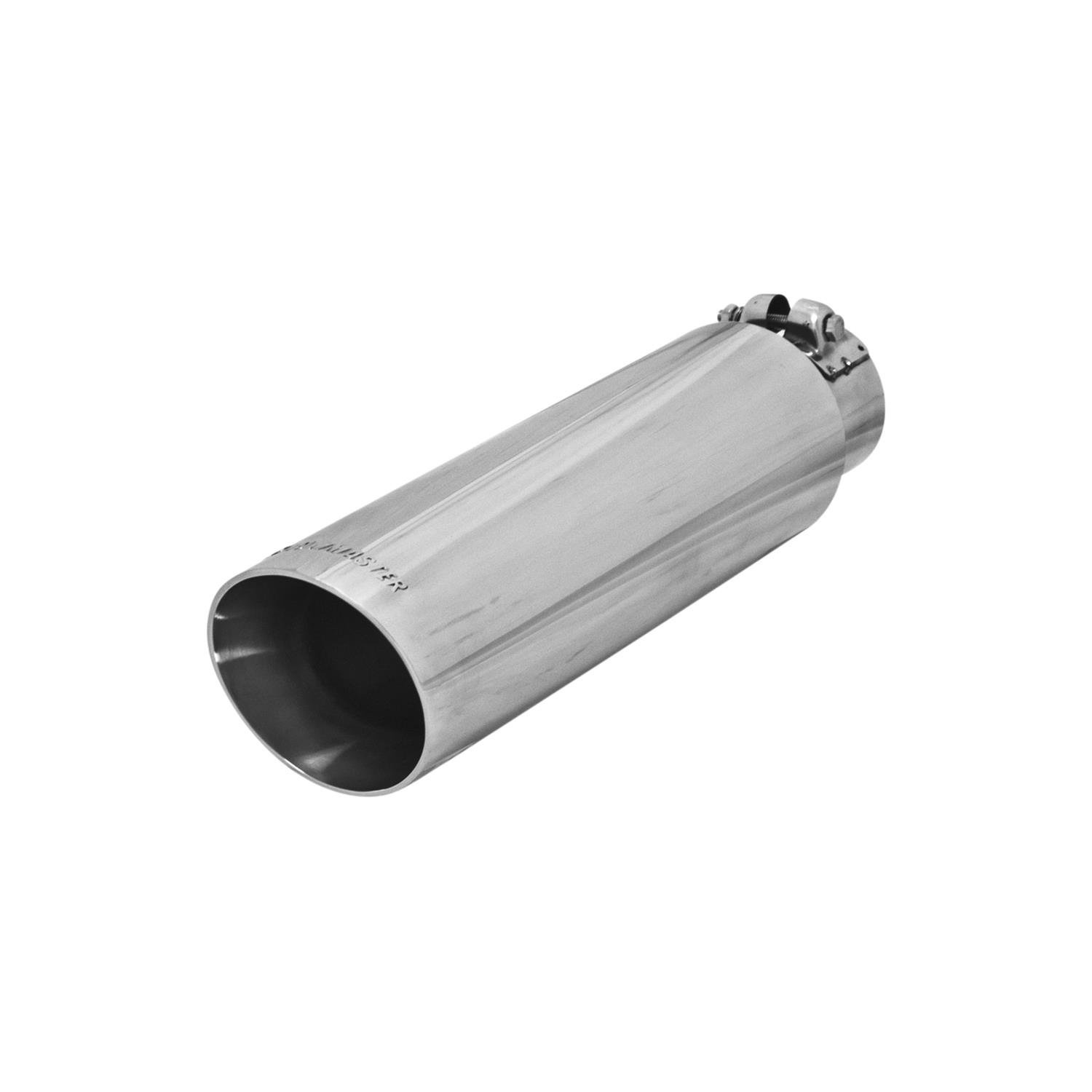 Flowmaster Round, Polished 2.50 Inch Exhaust Tip 15397 Tip, Single, Clamp-on, Stainless, Polished, 2.5 in. Inlet I.D., 13 in. Length, Each thumbnail 3