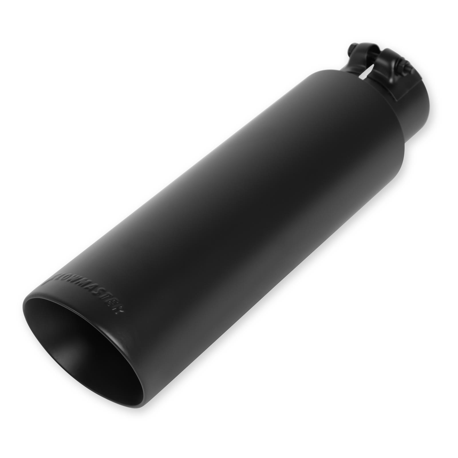 Flowmaster Round, Black 2.50 Inch Exhaust Tip 15397B Tip, Single, Clamp-on, Stainless, Ceramic, 2.5 in. Inlet I.D., 13 in. Length, Each thumbnail 2