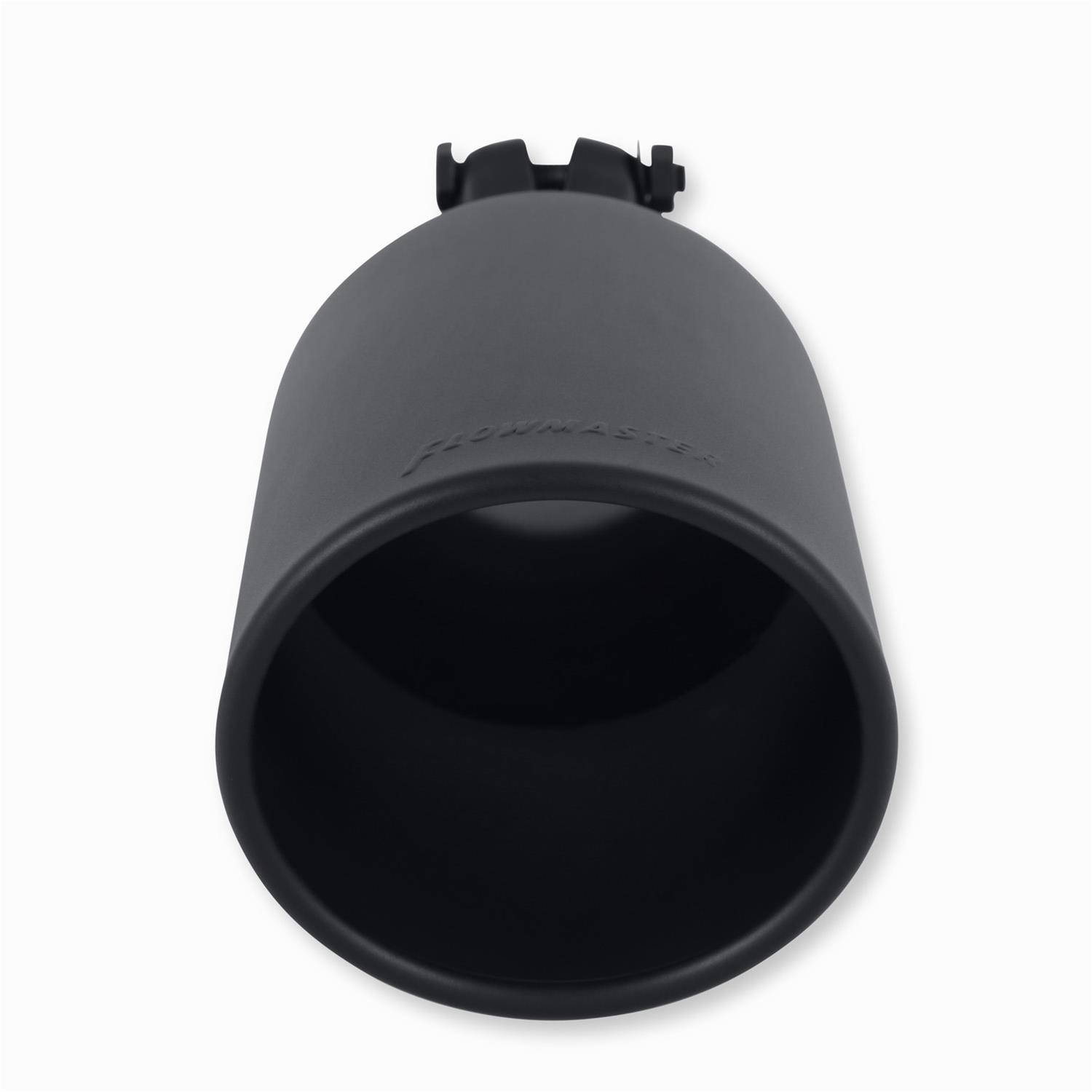 Flowmaster Round, Black 2.50 Inch Exhaust Tip 15404B Tip, Clamp-On, 304 Stainless Steel, Ceramic Coated, in. Inlet, 4.00 in. Outlet, 11.00 in. Length, Universal, Each