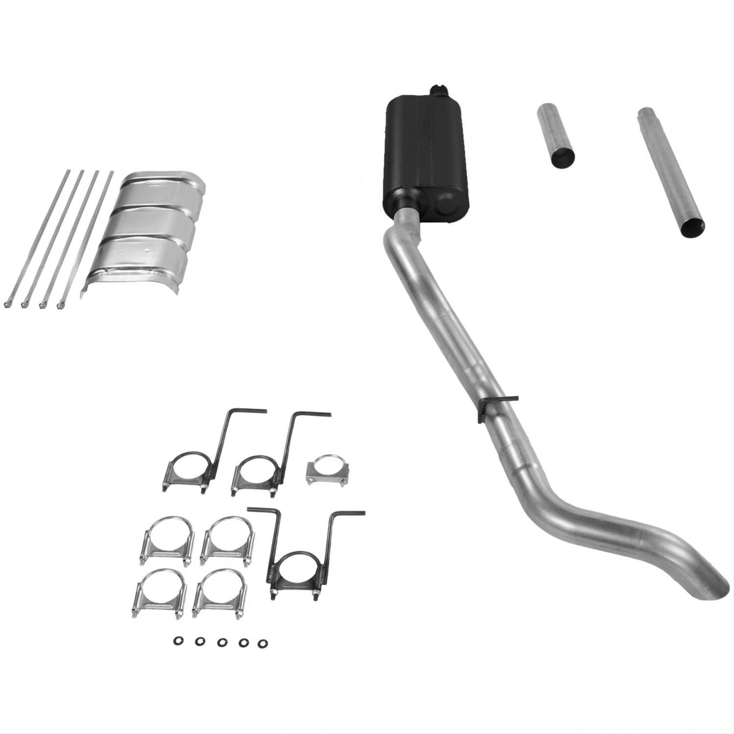 Flowmaster Force II Exhaust Systems 17198 System, II, Cat-Back, Steel, Aluminized, Heat Shield, Ford, Pickup, 7.5L, Kit thumbnail 2