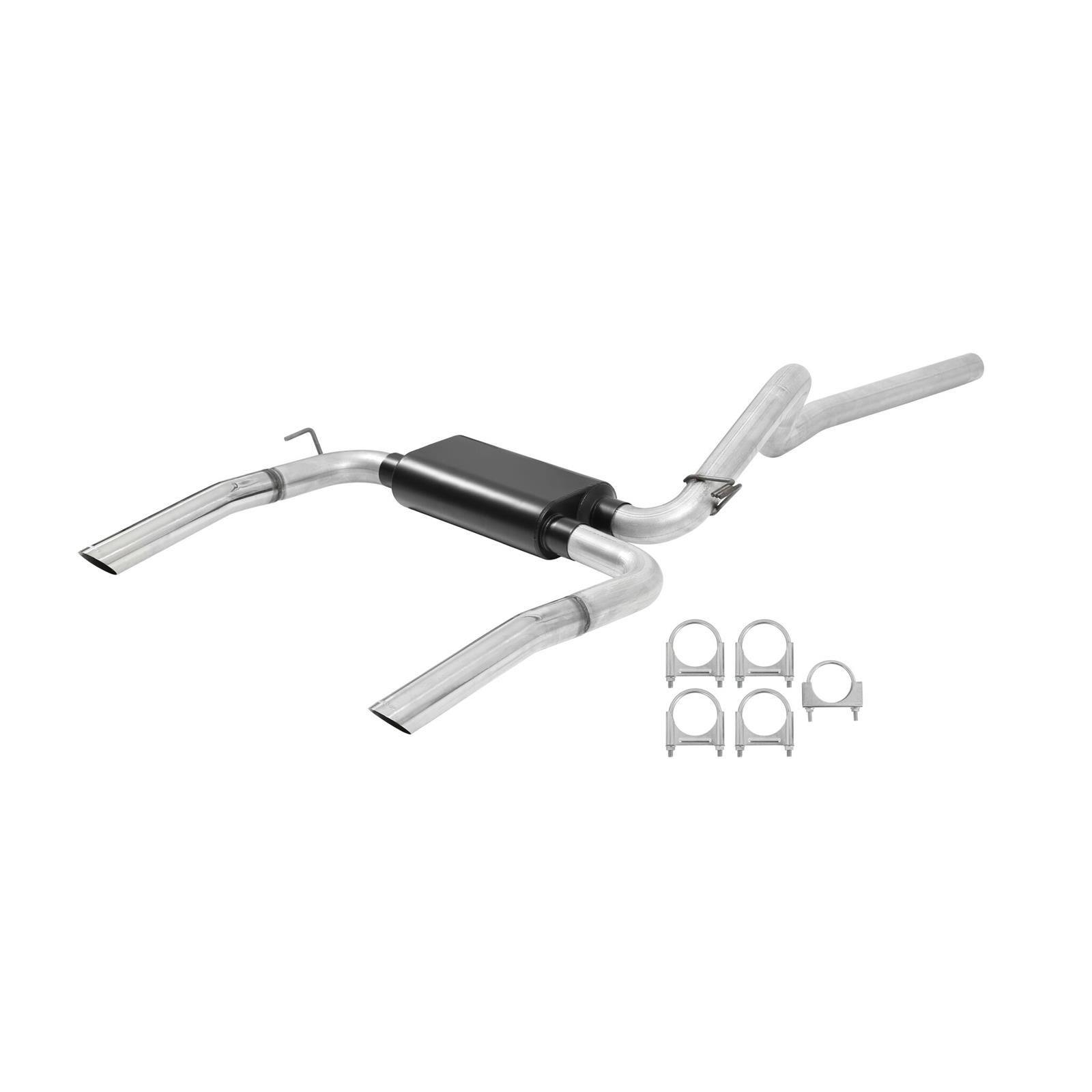 Flowmaster American Thunder Exhaust Systems 17199 Exhaust, Thunder, Cat-Back, Steel, Aluminized, Stainless Tips, Chevy, Pontiac, 5.7L, Kit