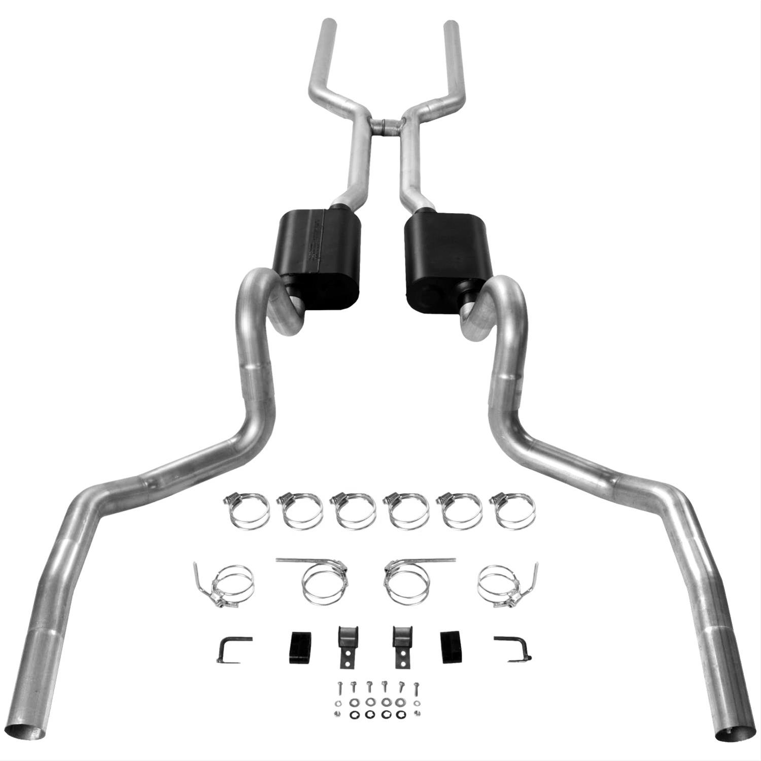Flowmaster American Thunder Exhaust Systems 17200 System, Thunder, Header-Back, Steel, Aluminized, Buick, Chevy, Oldsmobile, Pontiac, A-Body