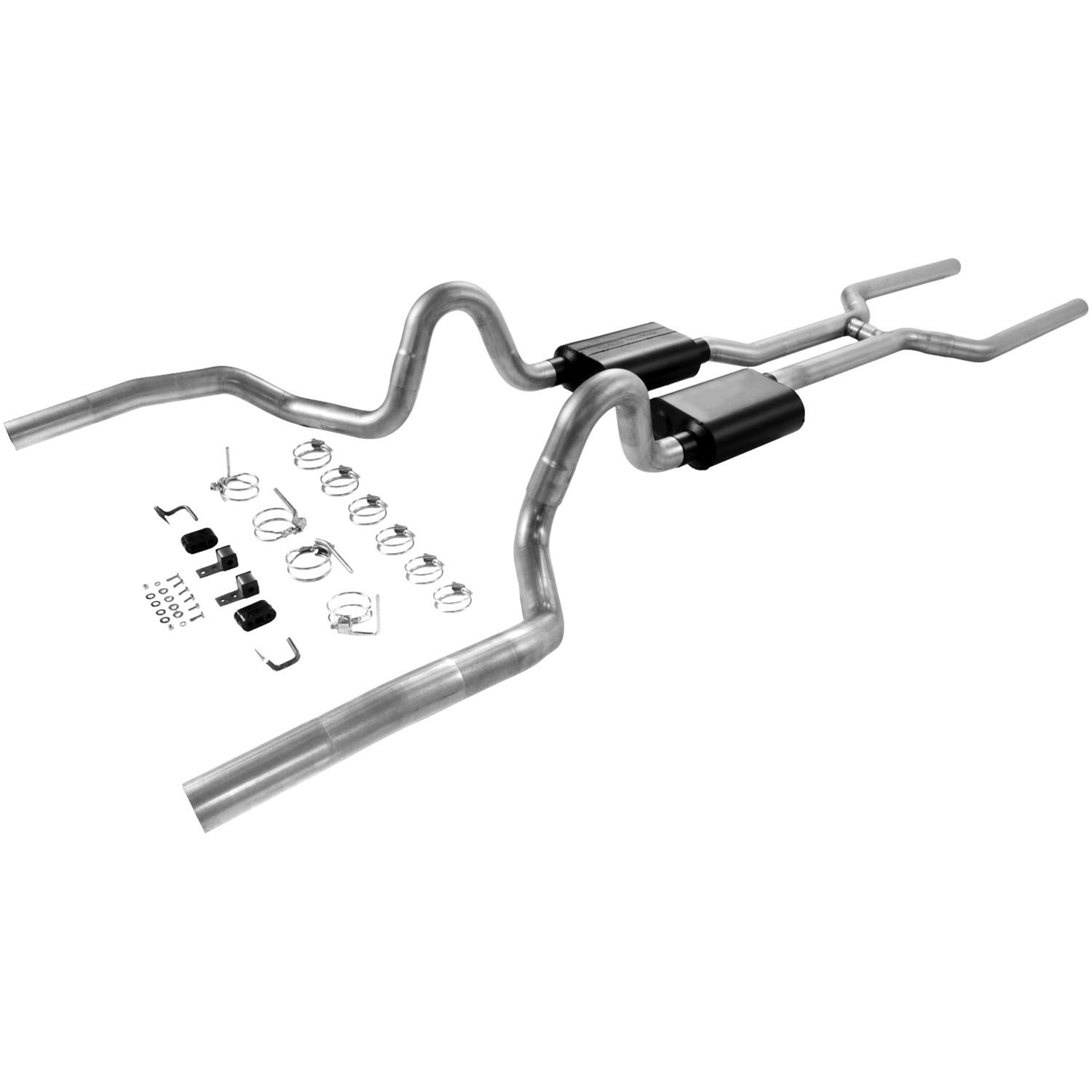 Flowmaster American Thunder Exhaust Systems 17200 System, Thunder, Header-Back, Steel, Aluminized, Buick, Chevy, Oldsmobile, Pontiac, A-Body thumbnail 2
