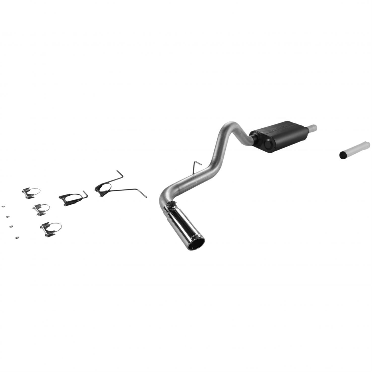 Flowmaster Force II Exhaust Systems for 2000-2003 DAKOTA - 17278 System, II, Cat-Back, Steel, Aluminized, Polished Stainless Tip, Dodge, 4.7, 5.9L. Kit thumbnail 3