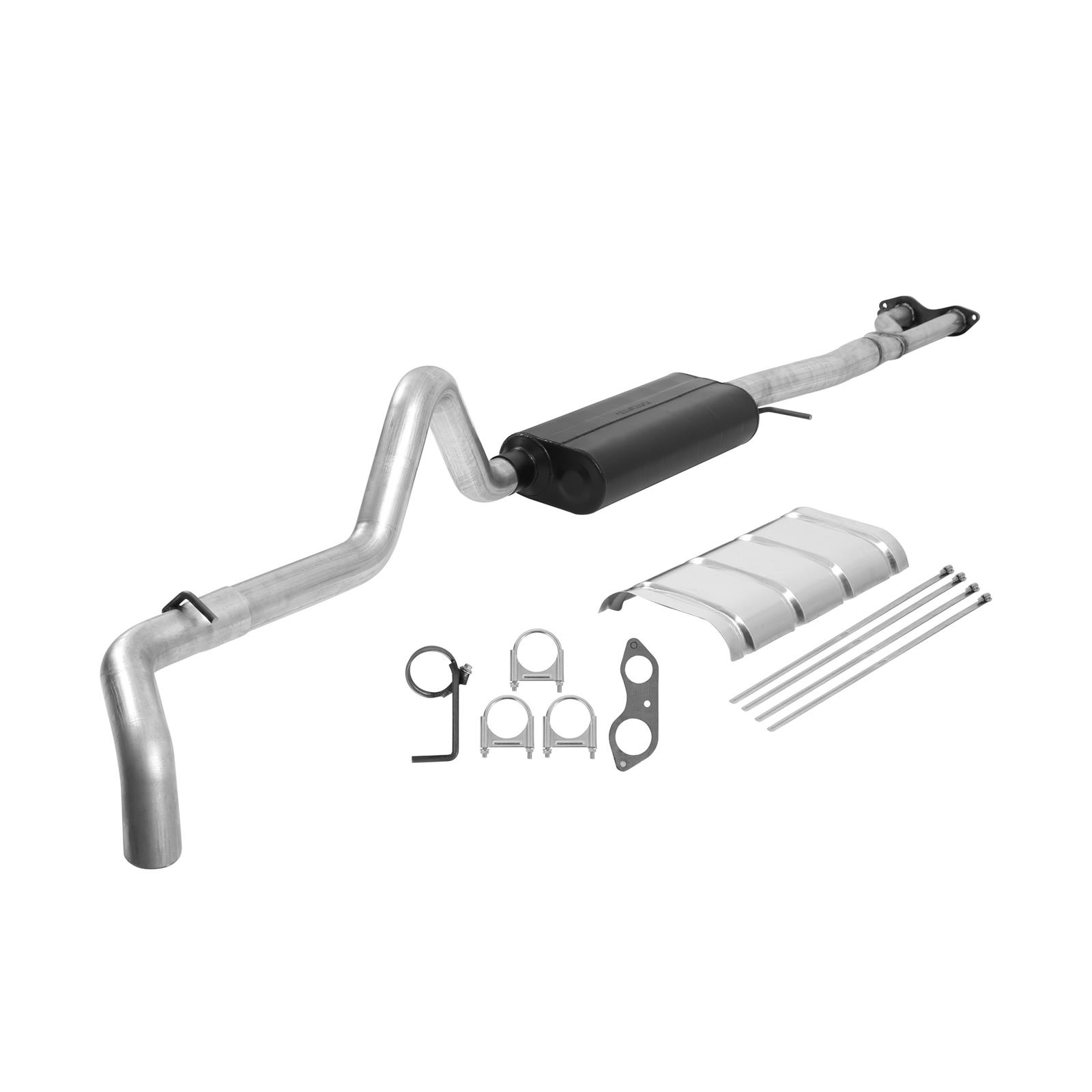 Flowmaster American Thunder Exhaust Systems 17287 System, Thunder, Cat-Back, Steel, Aluminized, Heat Shield, Chevy, GMC, Pickup, 5.7L