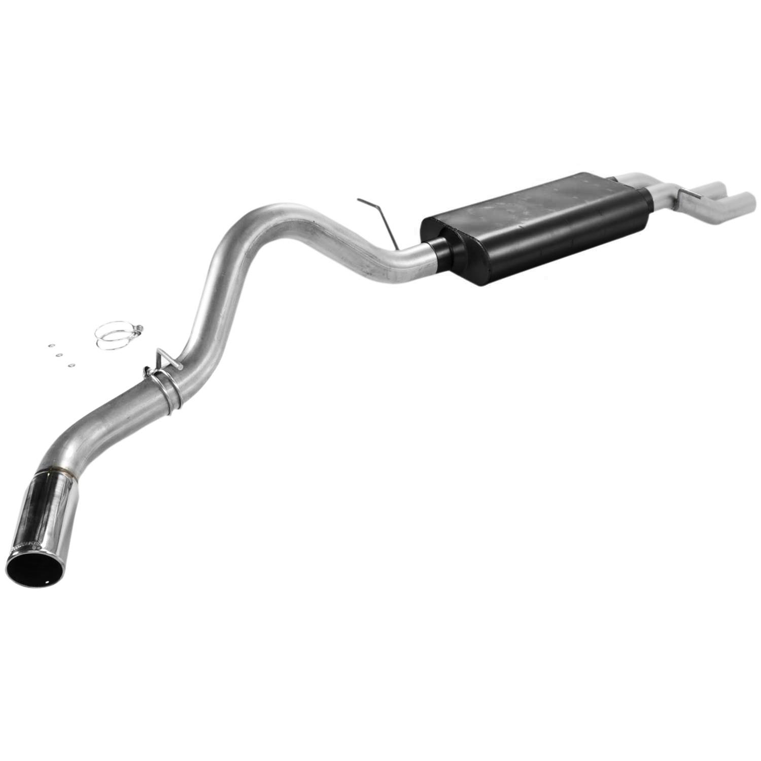 Flowmaster American Thunder Exhaust Systems for 2001-2003 SIERRA 1500 HD, SILVERADO HD - 17350 Exhaust, Thunder, Cat-Back, Steel, Aluminized, Polished Tip, Chevy, GMC, Pickup 1500HD, 6.0L, Kit thumbnail 3