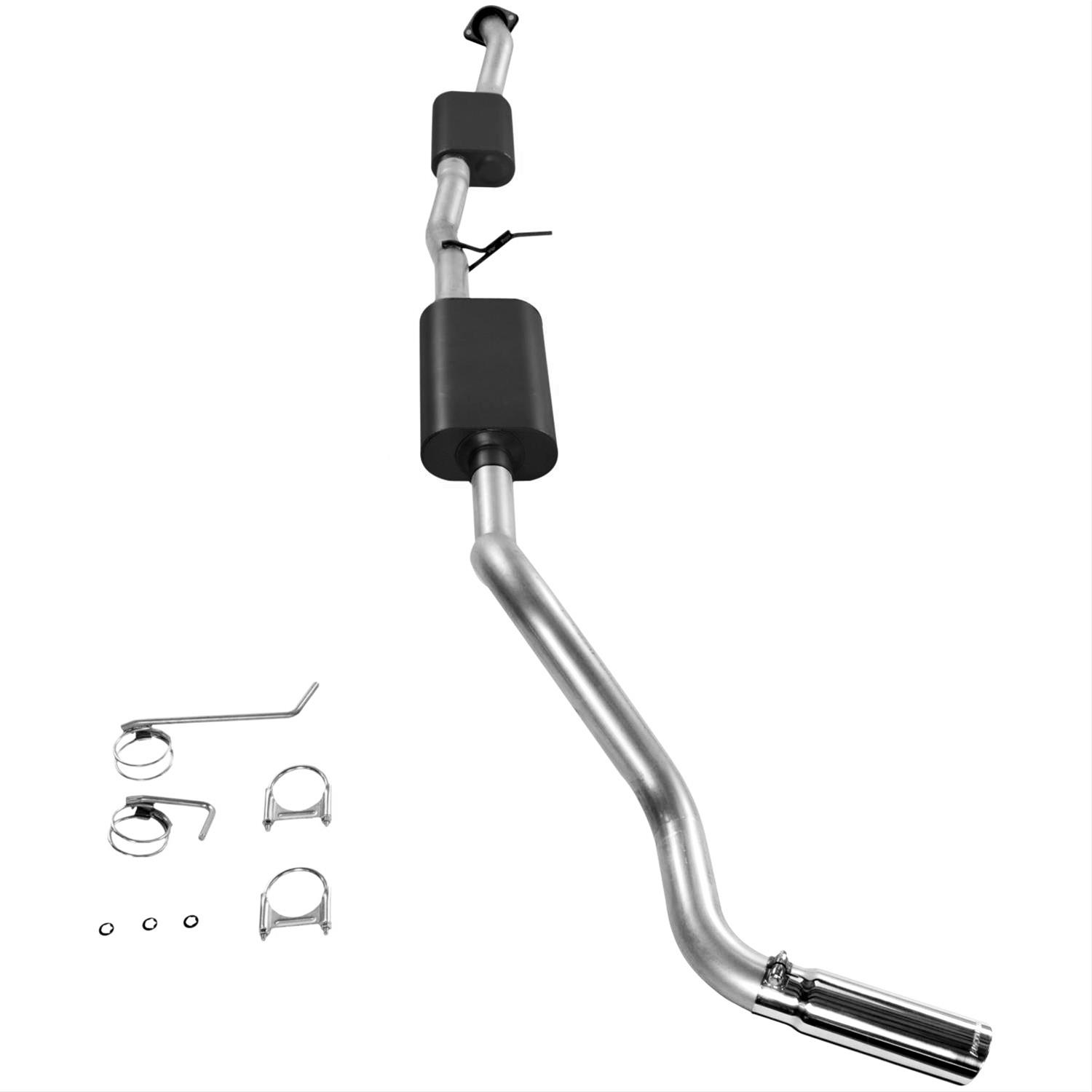 Flowmaster Force II Exhaust Systems 17362 Exhaust, II, Cat-Back, Steel, Aluminized, Polished Tip, Chevy, GMC, Pickup, 4.8, 5.3L