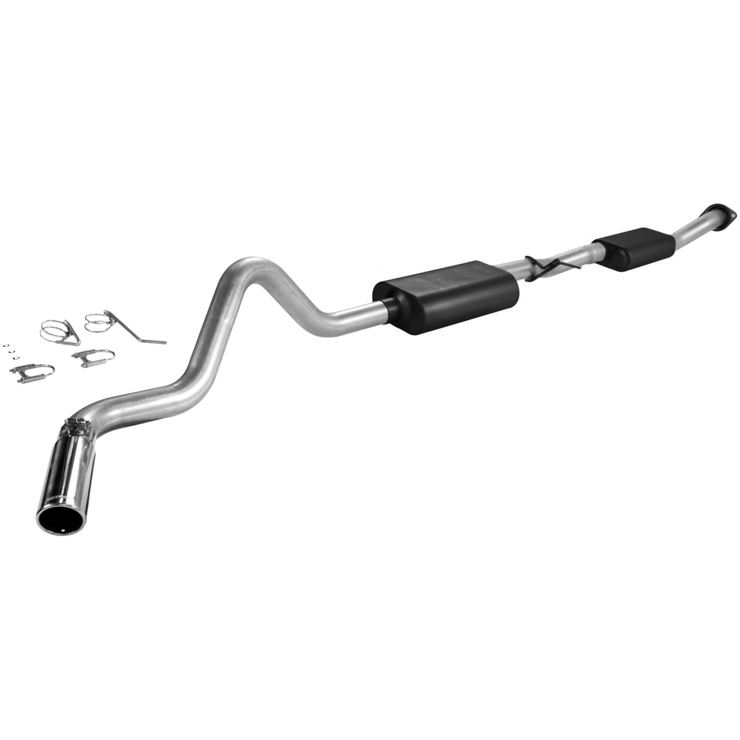 Flowmaster Force II Exhaust Systems 17362 Exhaust, II, Cat-Back, Steel, Aluminized, Polished Tip, Chevy, GMC, Pickup, 4.8, 5.3L thumbnail 2