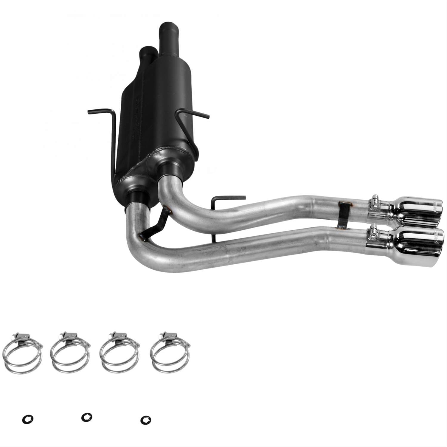 Flowmaster American Thunder Exhaust Systems 17367 System, Thunder, Cat-Back, Steel, Aluminized, Polished Tips, Ford, Kit thumbnail 2