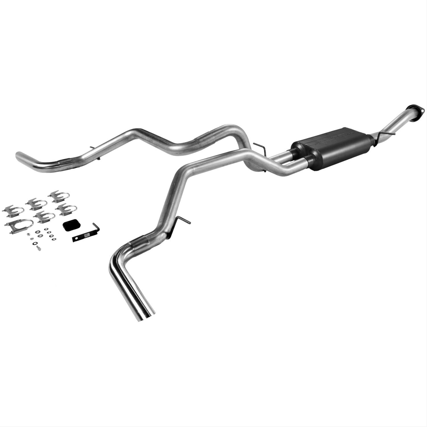 Flowmaster American Thunder Exhaust Systems 17368 Exhaust, Thunder, Cat-Back, Steel, Aluminized, Polished Tips, Chevy, GMC, 4.8, 5.3L, Kit thumbnail 3