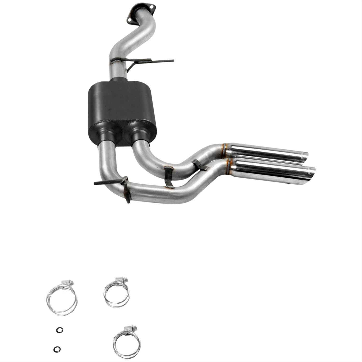 Flowmaster American Thunder Exhaust Systems 17392 Exhaust, Thunder, CatBack, Steel, Aluminized, Pol. Tips, Chevy, GMC, Pickup, 4.8 5.3L thumbnail 3