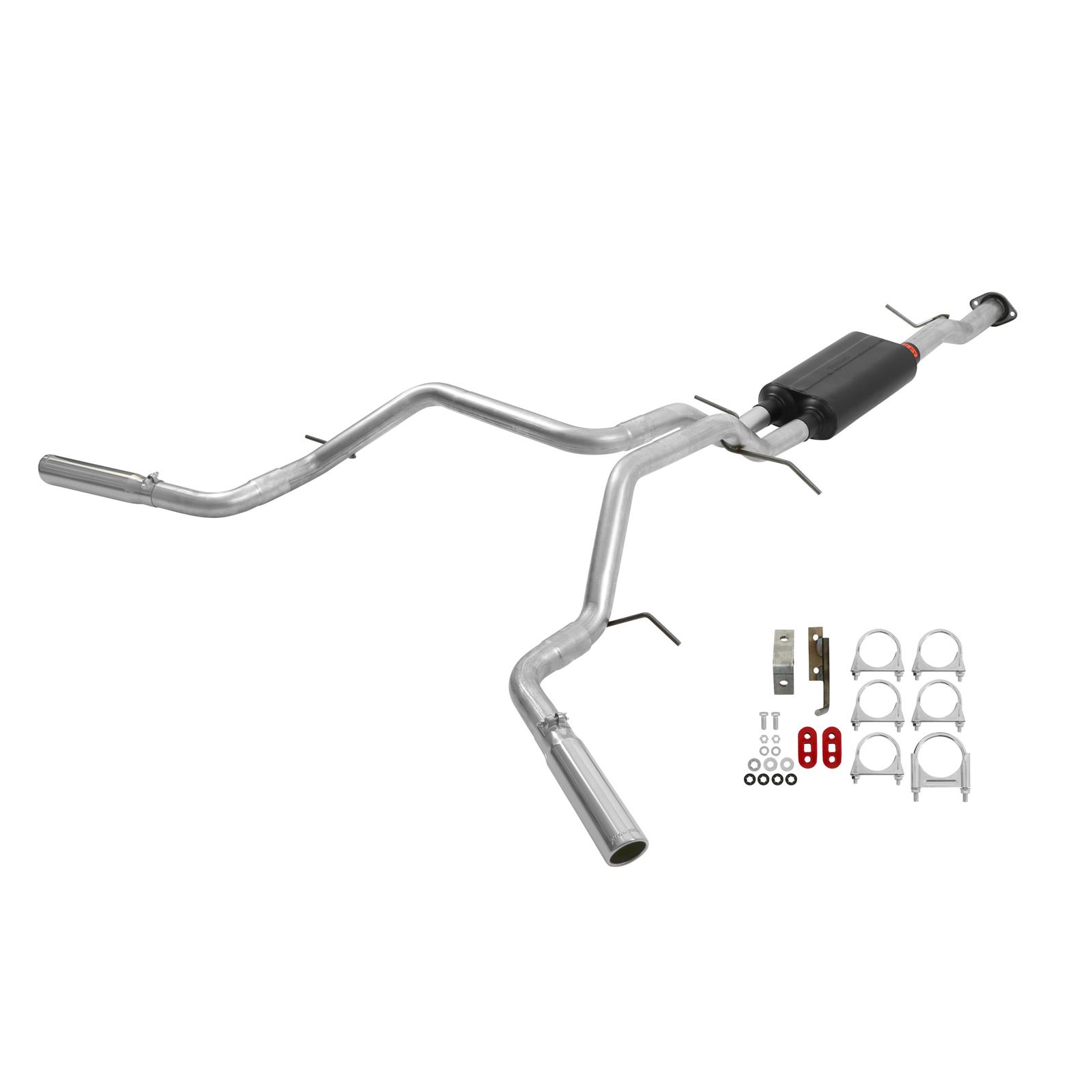 Flowmaster American Thunder Exhaust Systems for 2007-2008 TAHOE, YUKON - 17430 Exhaust, Thunder, CatBack, Steel, Aluminized, Polished Tips, Chevy, GMC, 4.8, 5.3L, Kit