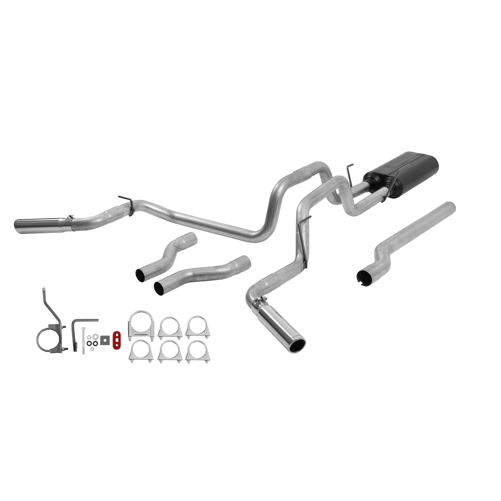 Flowmaster American Thunder Exhaust Systems 17438 Exhaust, Thunder, Cat-Back, Steel, Aluminized, Polished Tips, Dodge, Pickup, 5.7L, Kit thumbnail 2
