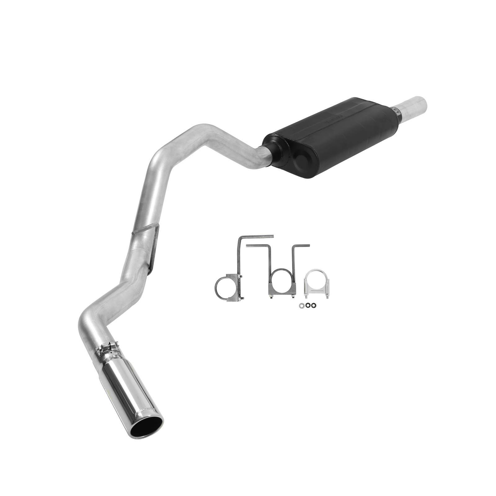 Flowmaster Force II Exhaust Systems 17446 System, II, Cat-Back, Steel, Aluminized, Polished Tips, Ford, Pickup, 5.4, 6.8L, Kit