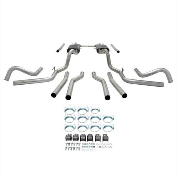 Flowmaster American Thunder Exhaust Systems for 1967-1972 C10 PICKUP, C15/C1500 PICKUP - 17654 System, Thunder, Header-back, Steel, Aluminized, Split Rear/Split Side Exit, Chevy, GMC, Kit thumbnail 3