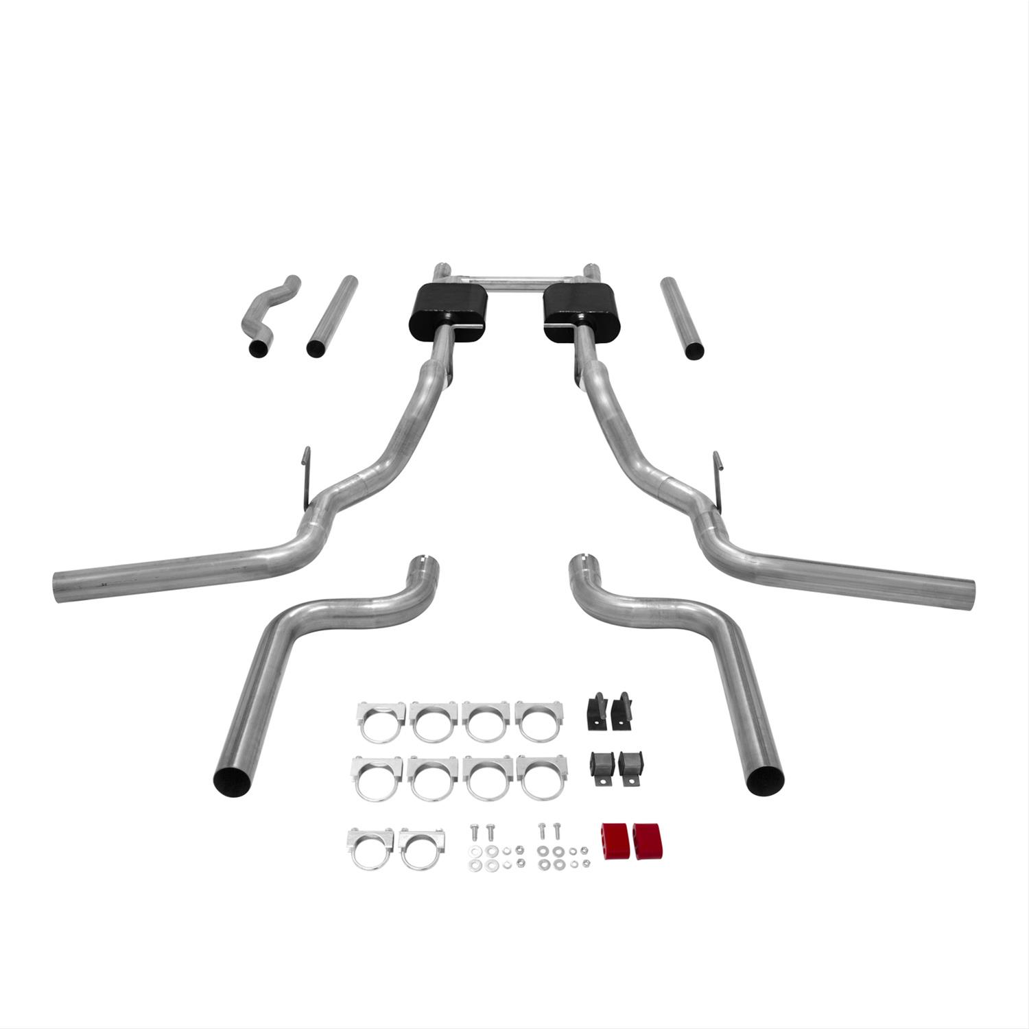 Flowmaster American Thunder Exhaust Systems 17742 System, Thunder, Header-back, Dual, Steel, Aluminized, Split Rear Exit, Chevy, GMC, Kit thumbnail 2