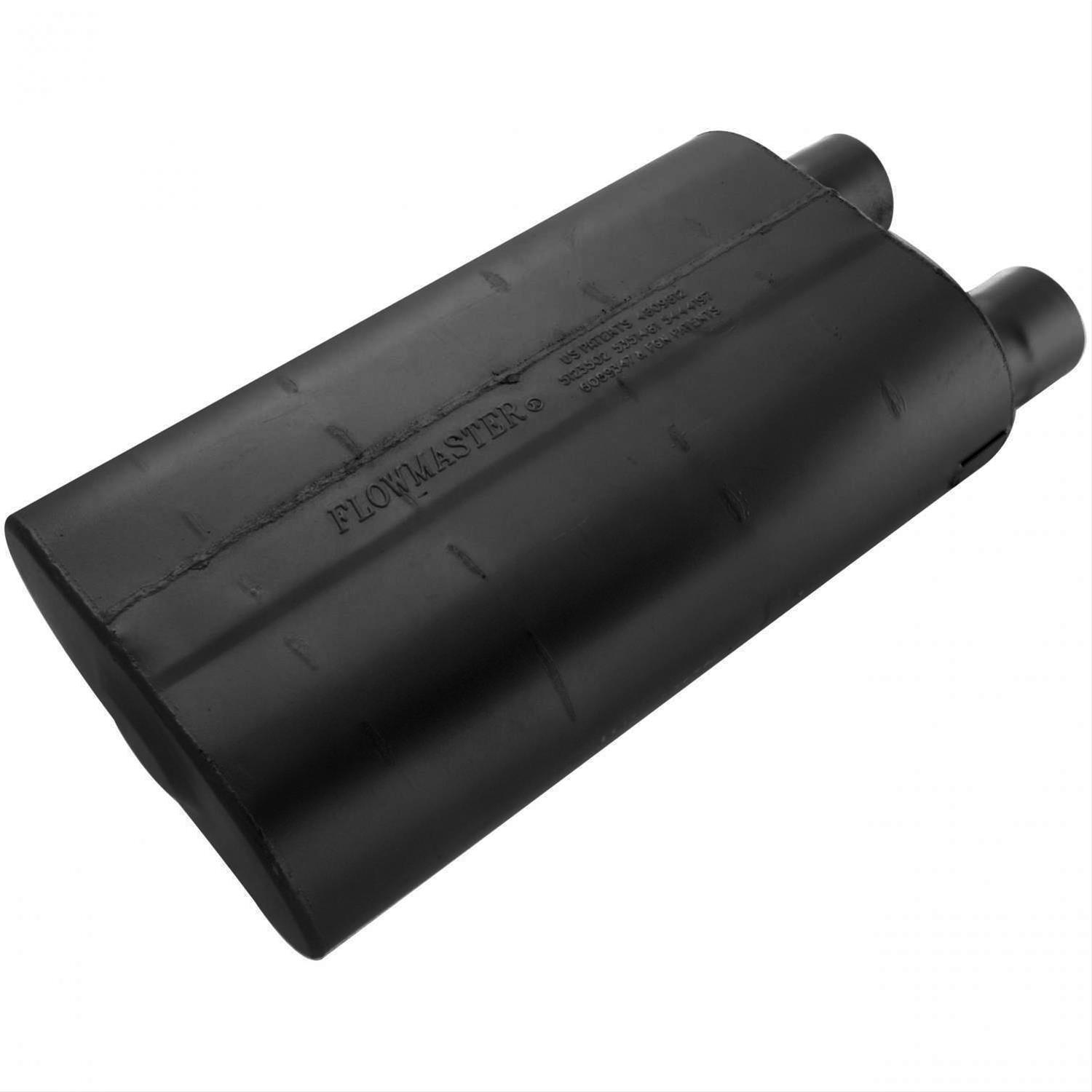 Flowmaster 80 Series Crossflow Steel 2.5 Inch Muffler 52580 Muffler, Series, 2 1/2 in. Inlet/2 1/2 in. Outlet, Steel, Black, Each thumbnail 2
